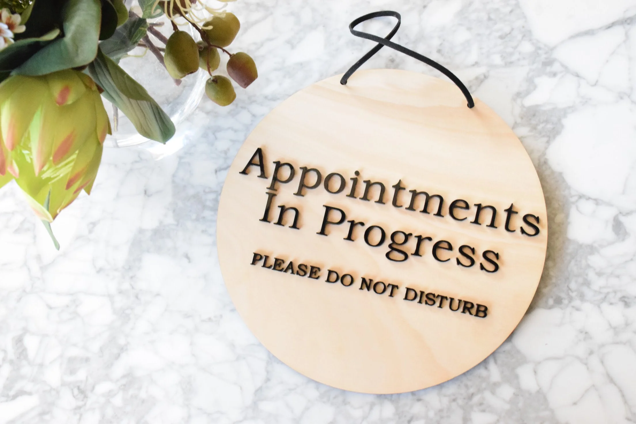 appointments in progress sign — K.Y DESIGNS
