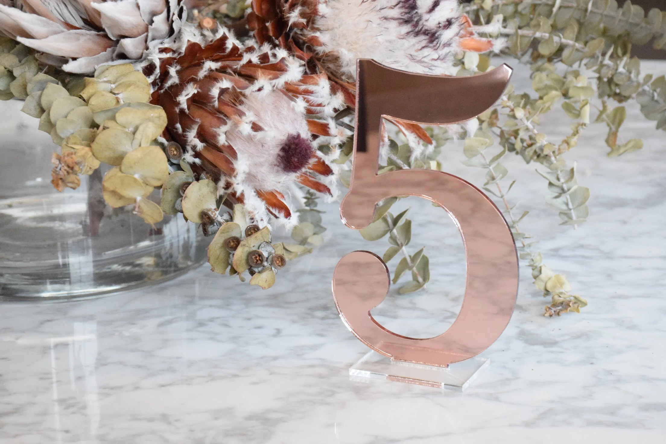 acrylic cut out tables numbers