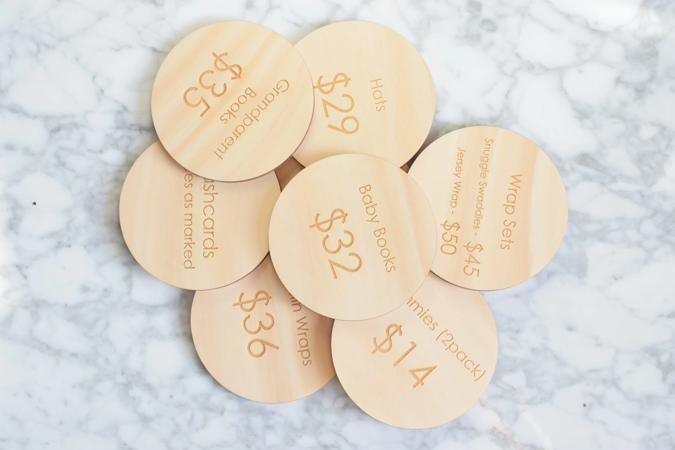 custom price discs set of 10