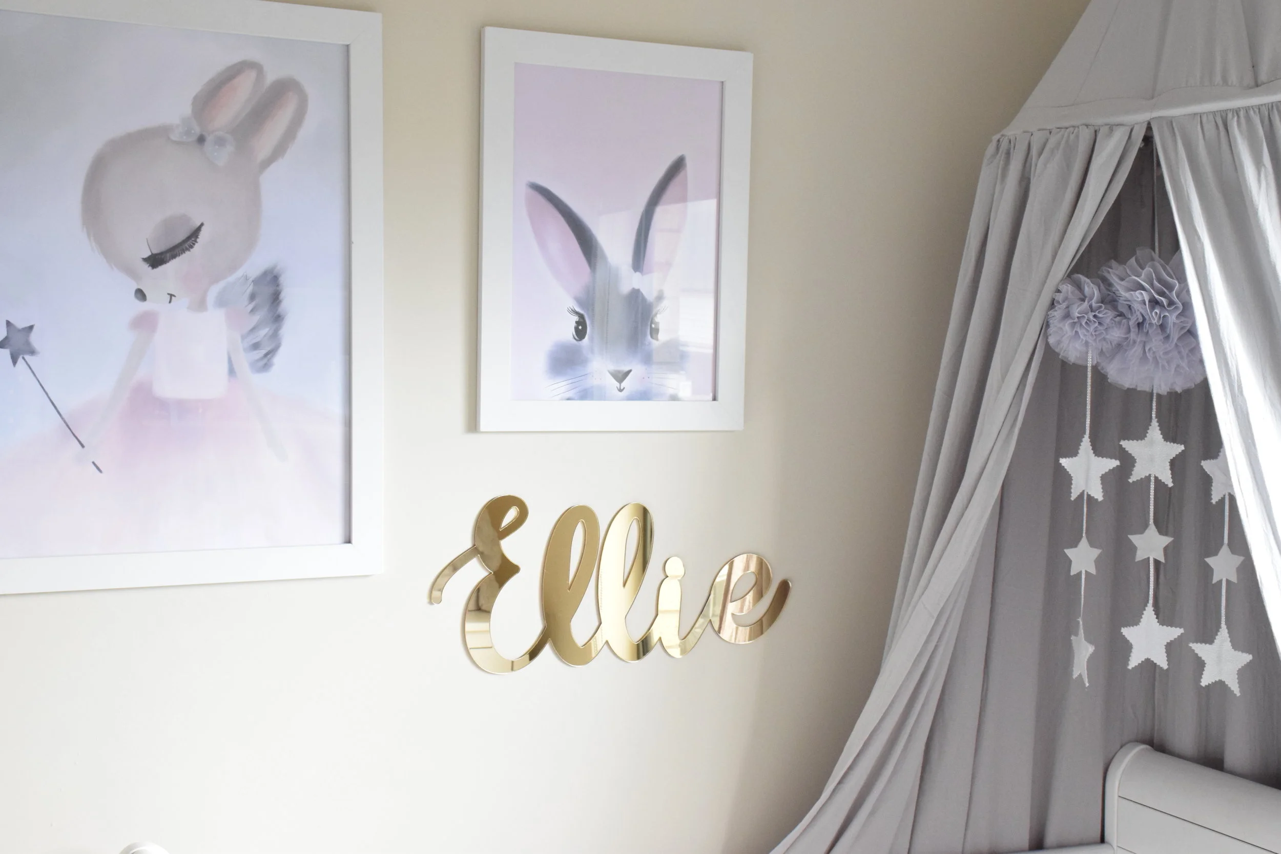 acrylic cut out wall name