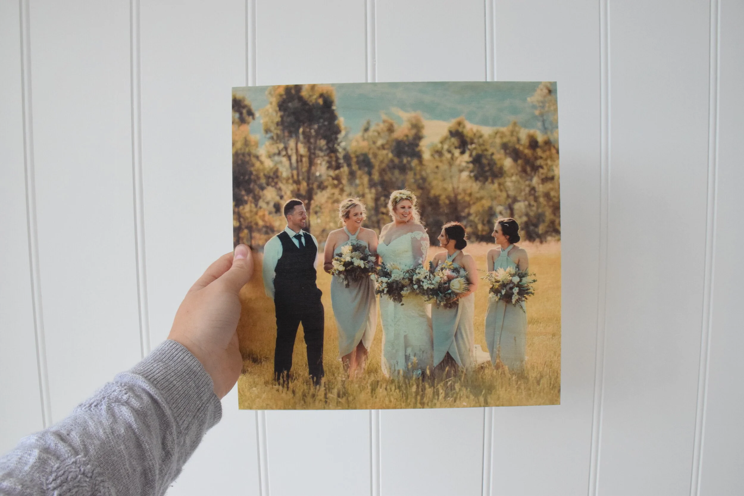 timber wall print 300x300mm