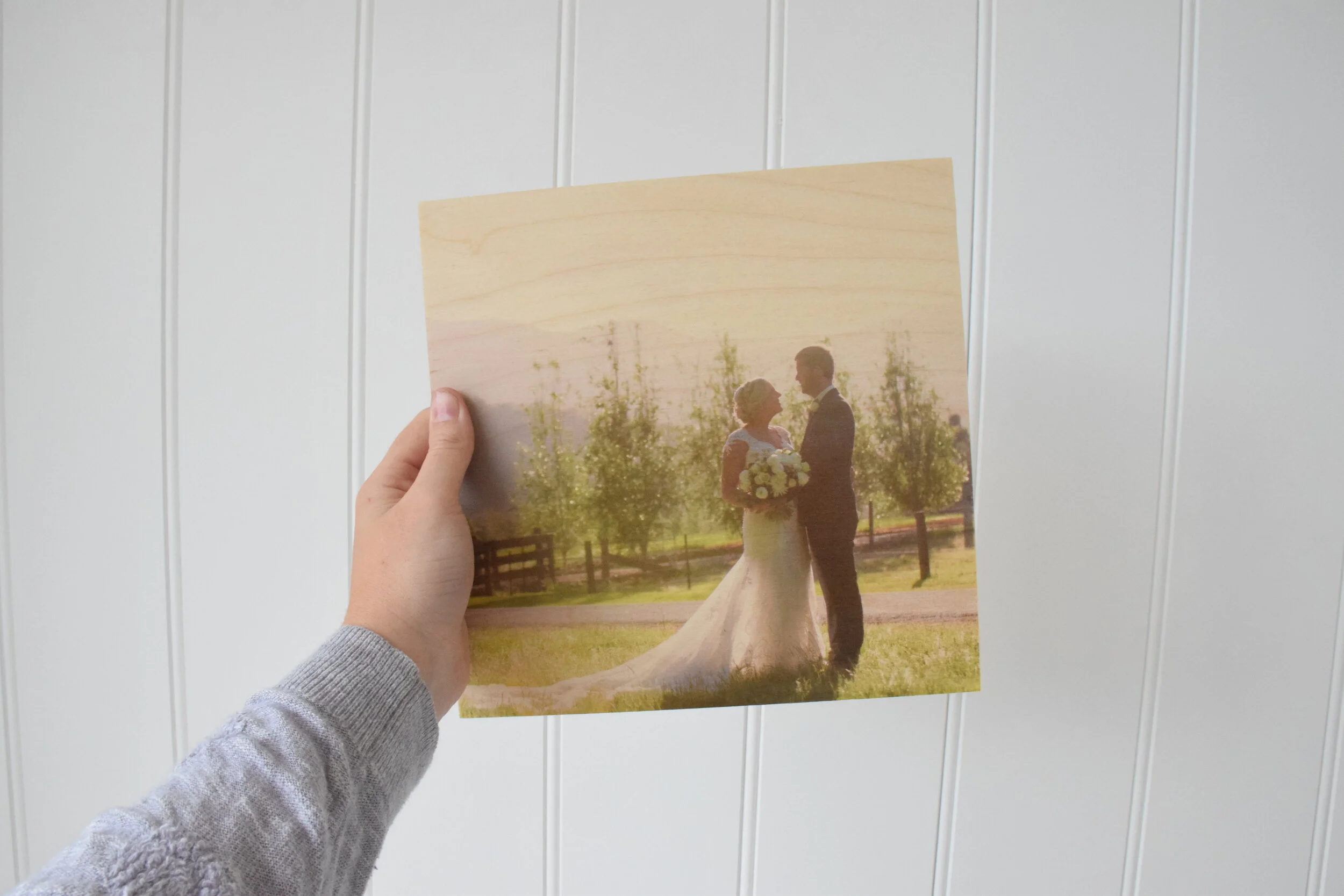 timber wall print 250x250mm