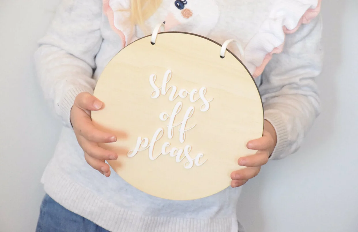 shoes off please sign