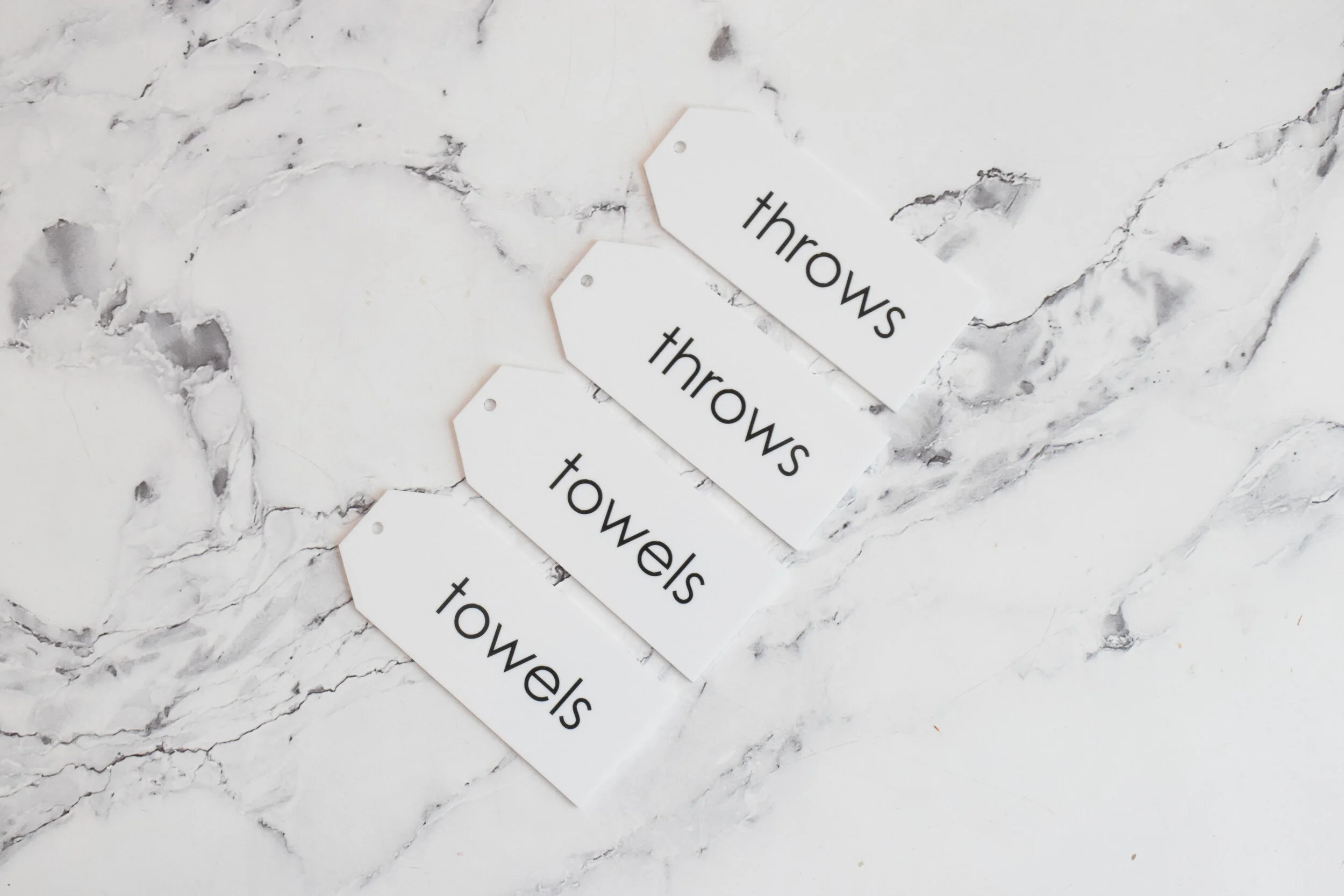 laundry organising tags