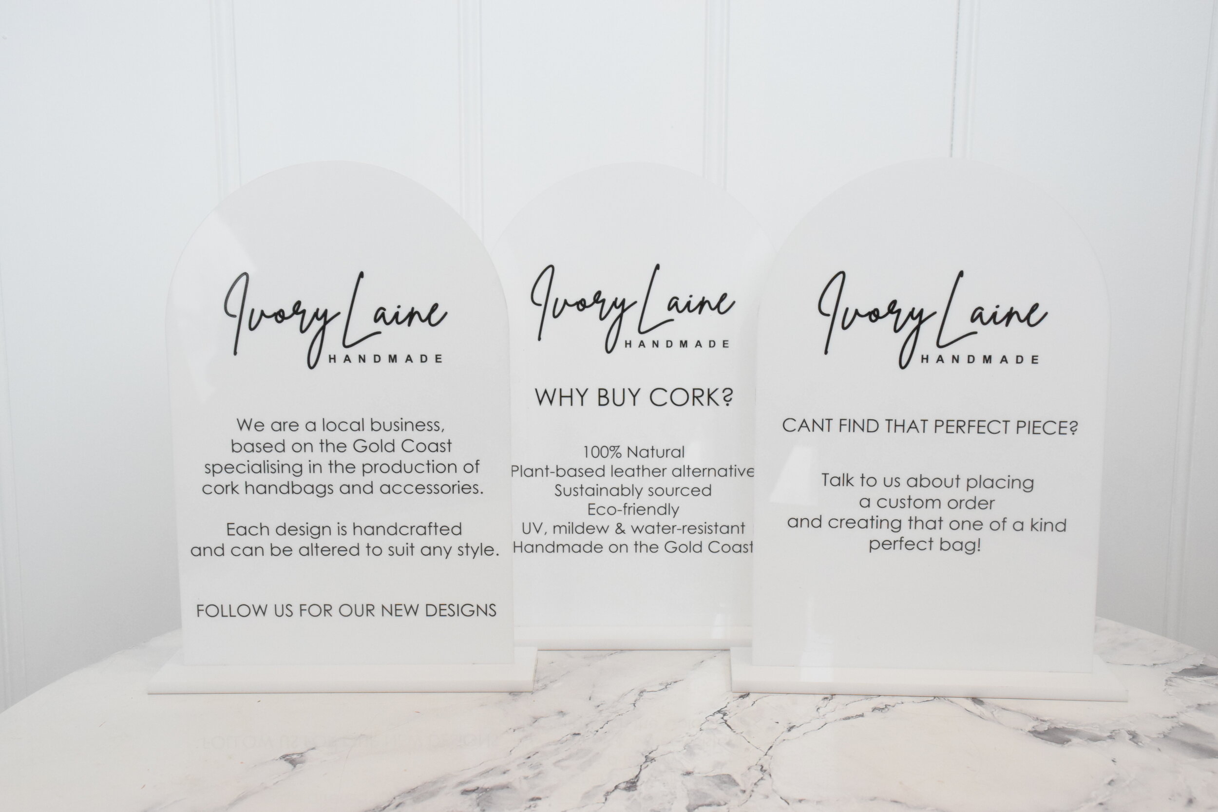 business table top signs