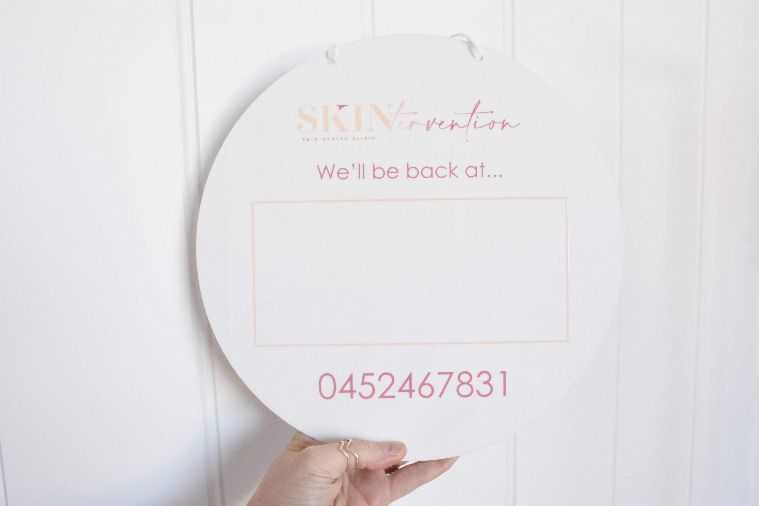 uv printed well be back at sign