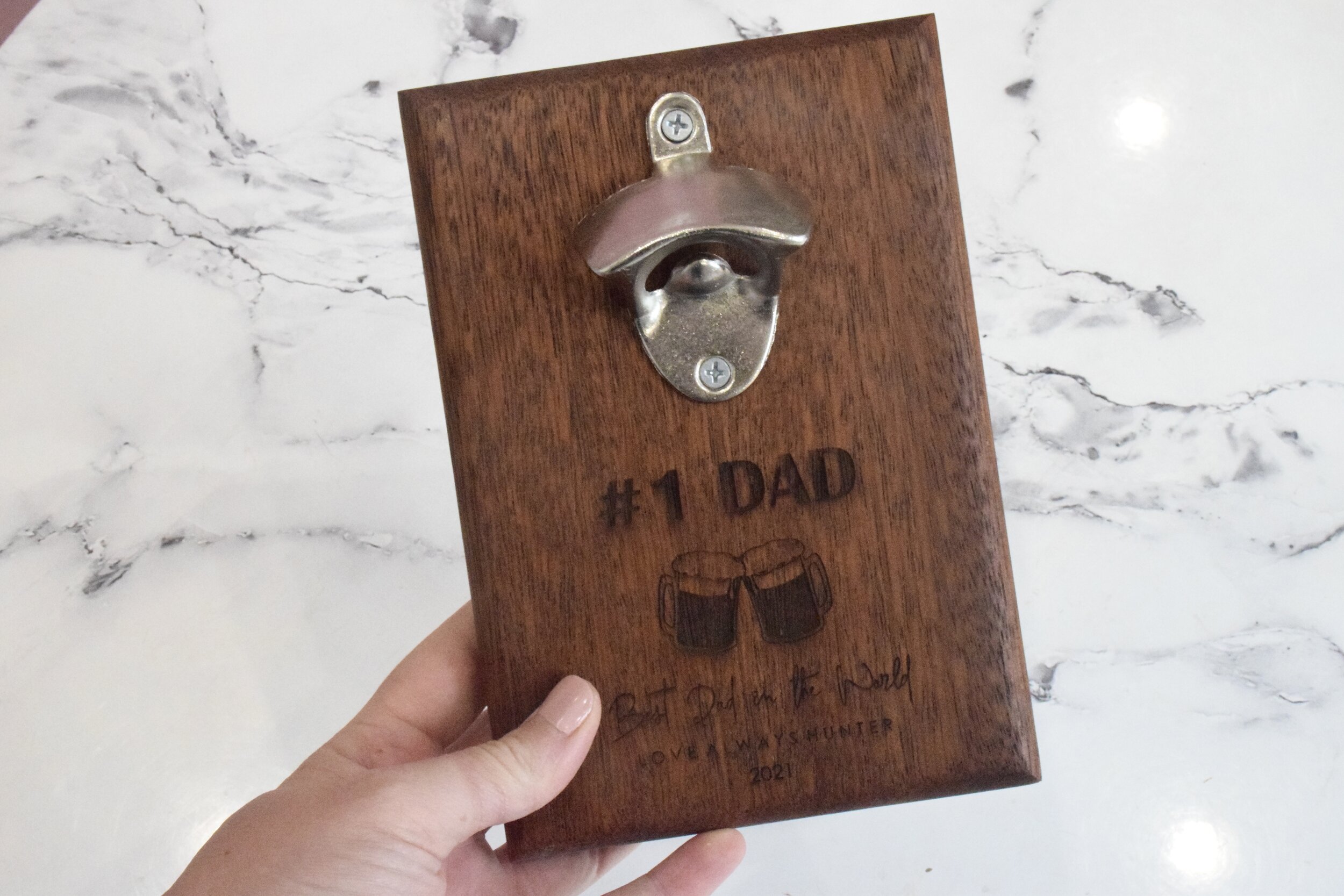 wall mounted bottle opener plaque