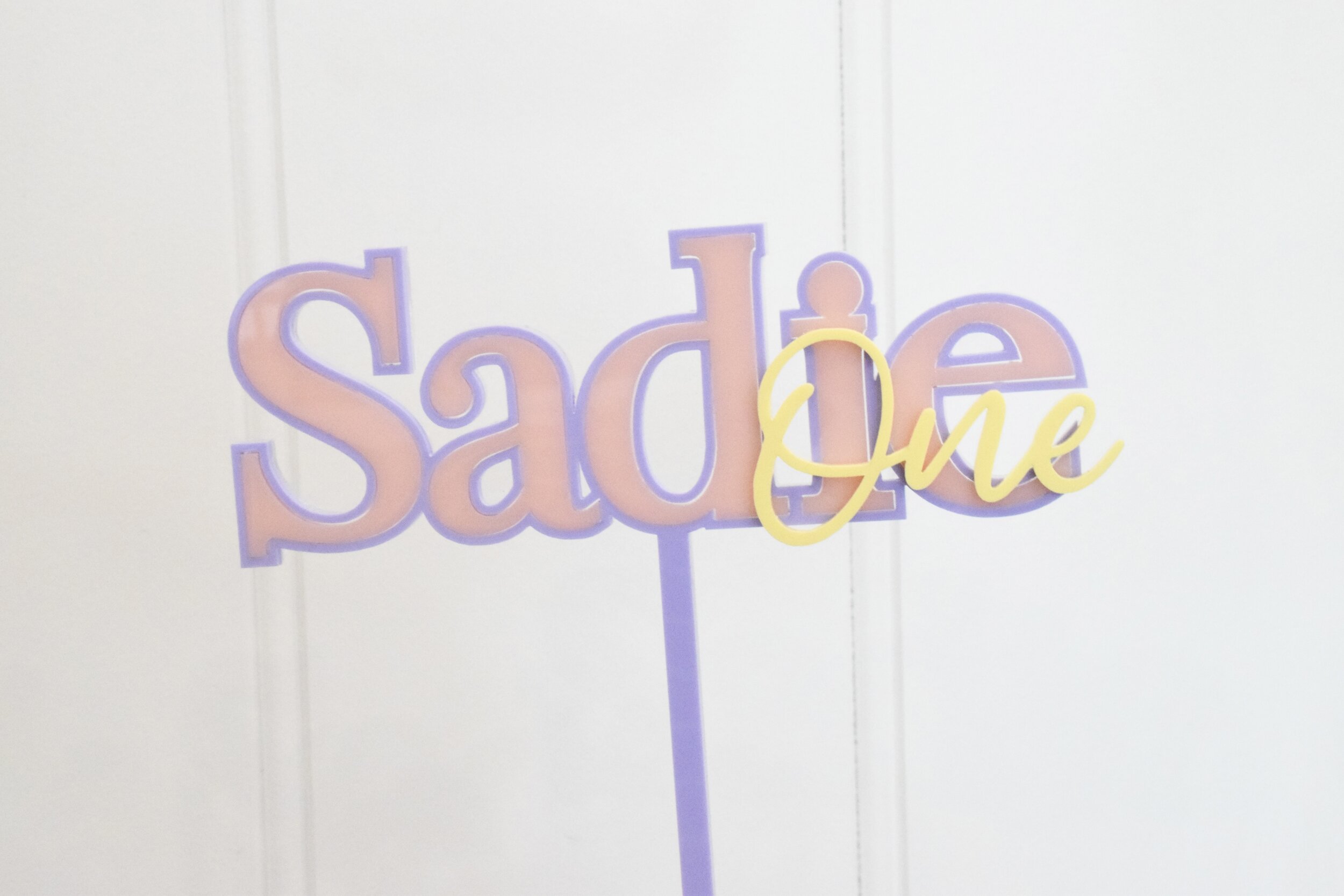 3 colour name and age topper