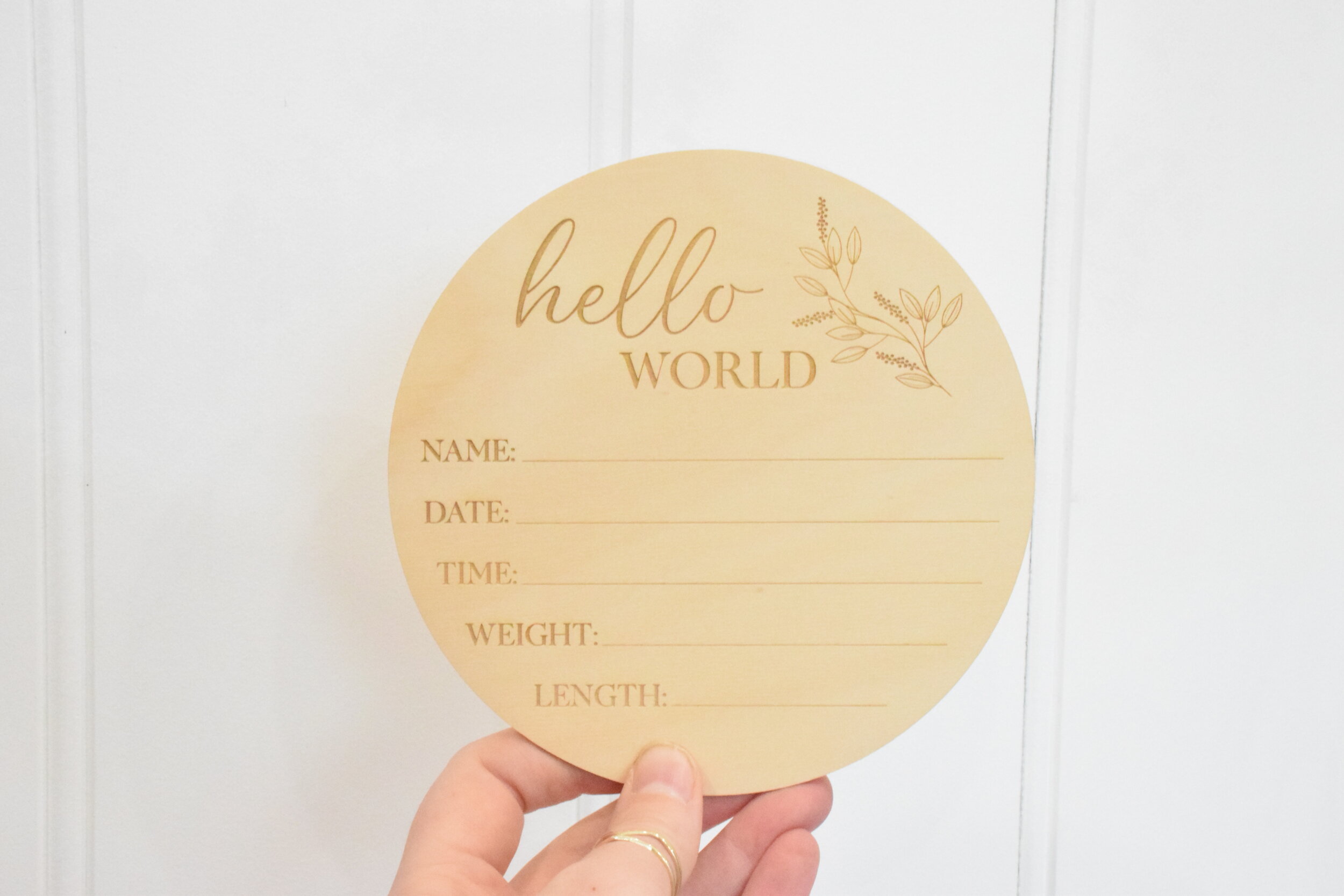 hello world details plaque engraved