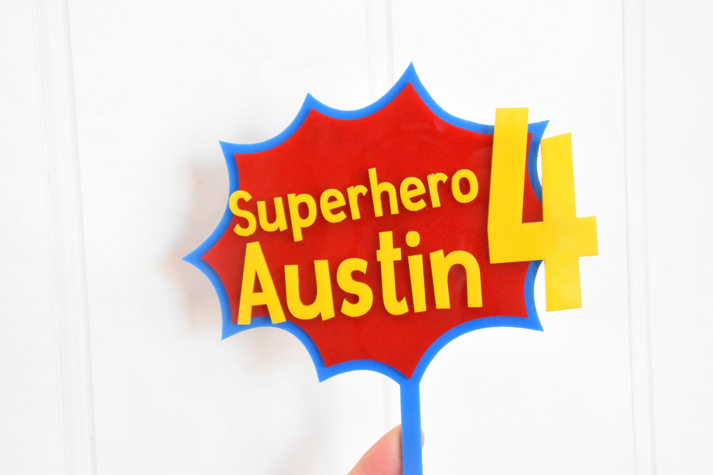 superhero cake topper