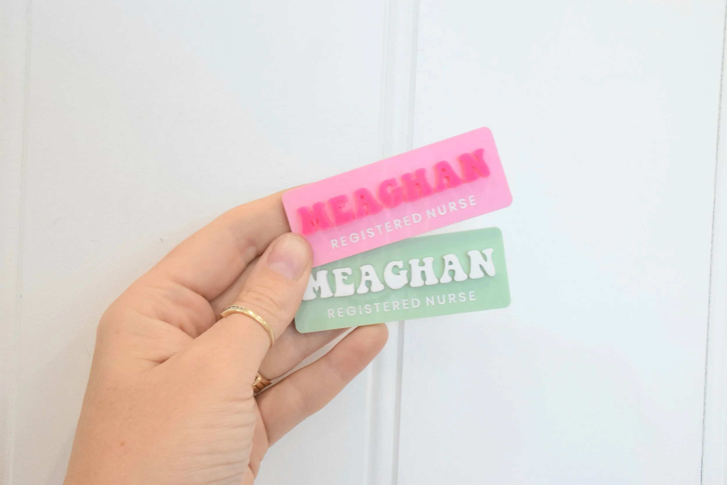 name badge bold font 3d name