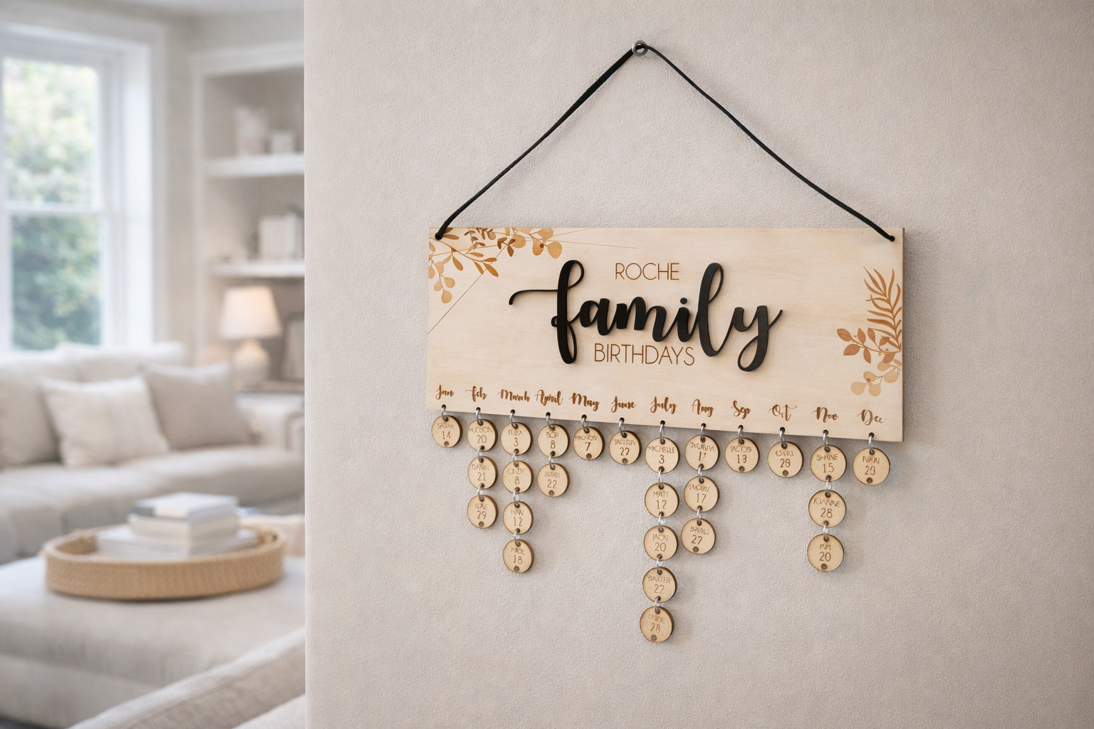 family birthday plaque design 1