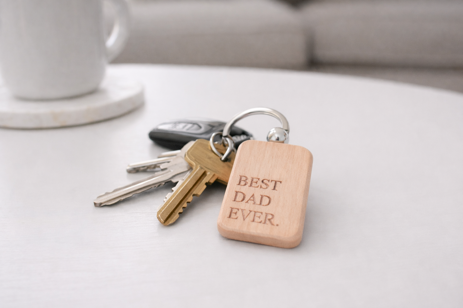 wooden keyring rectangle
