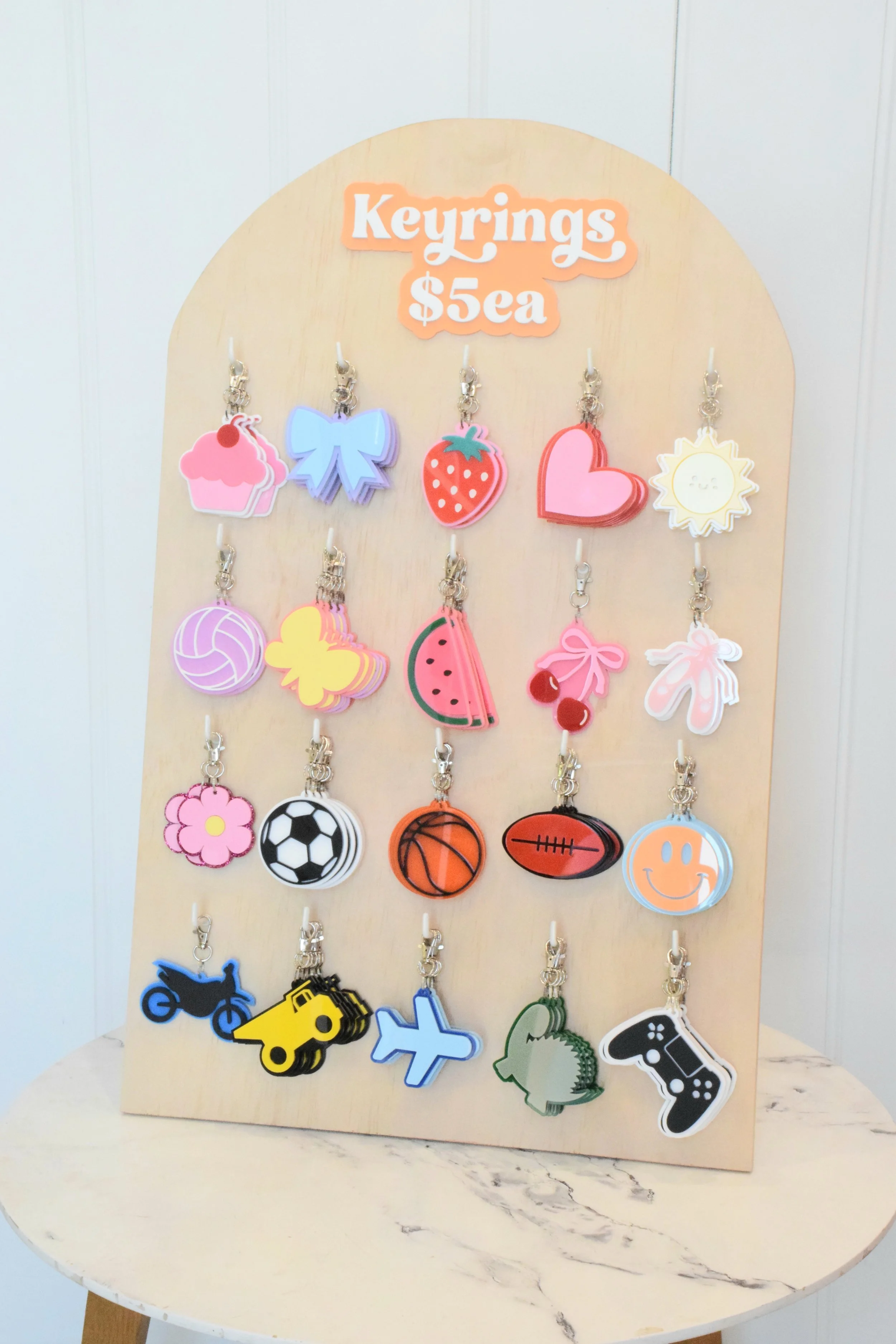 shapes keyring