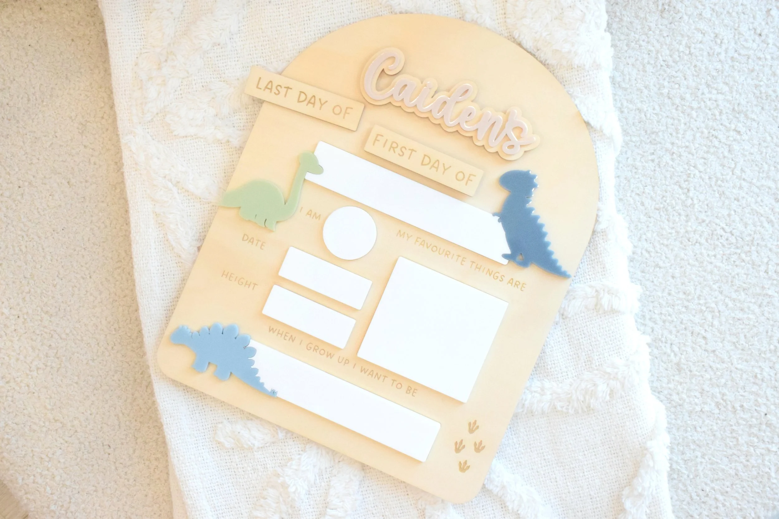 back to school board dinosaur design