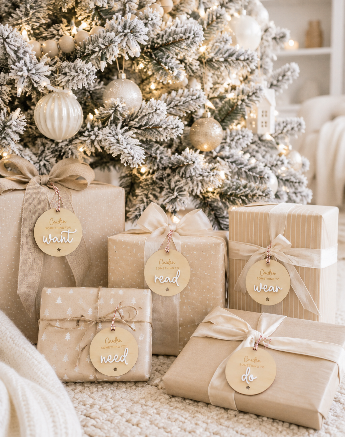 3d Christmas tags