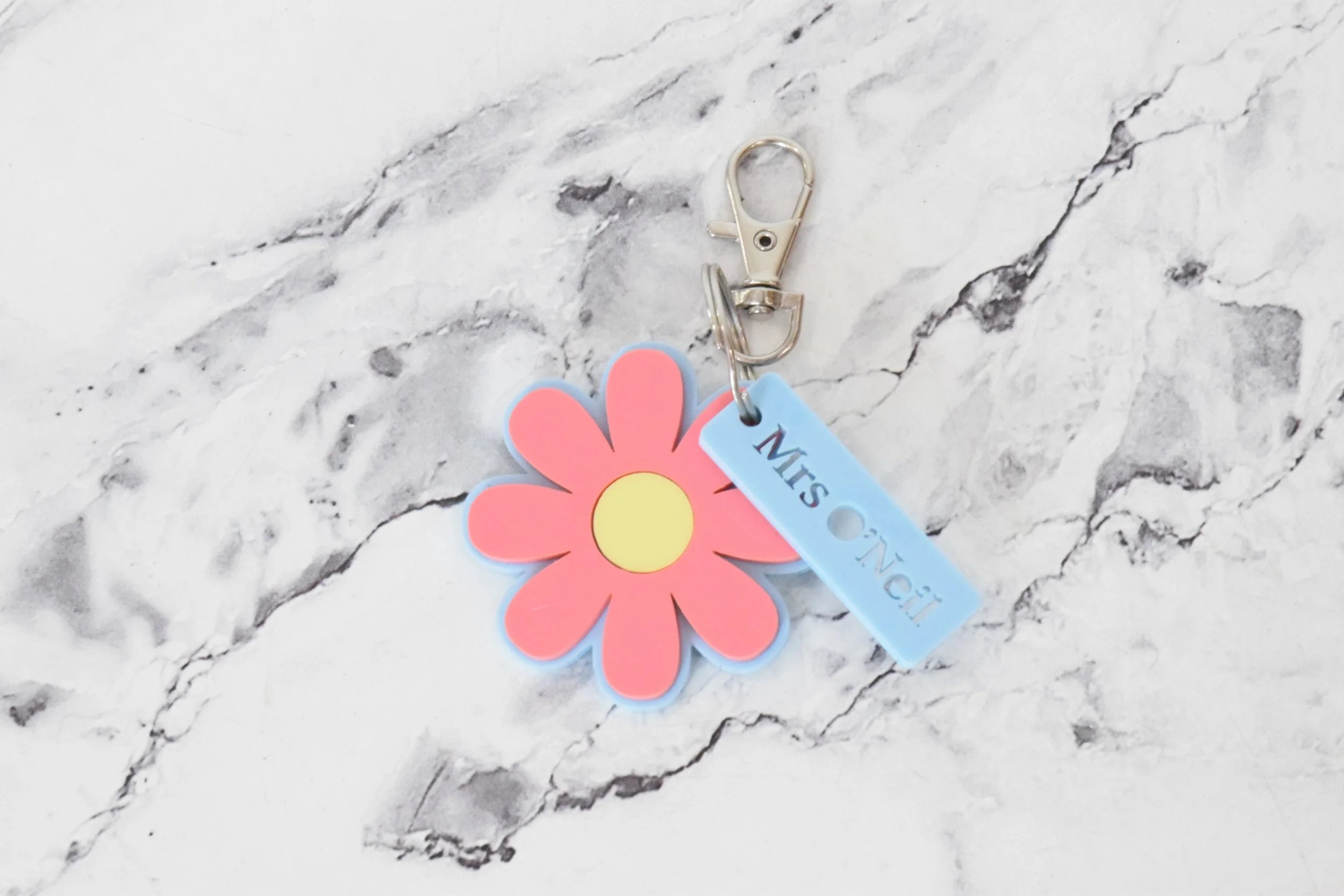 flower teacher keyring
