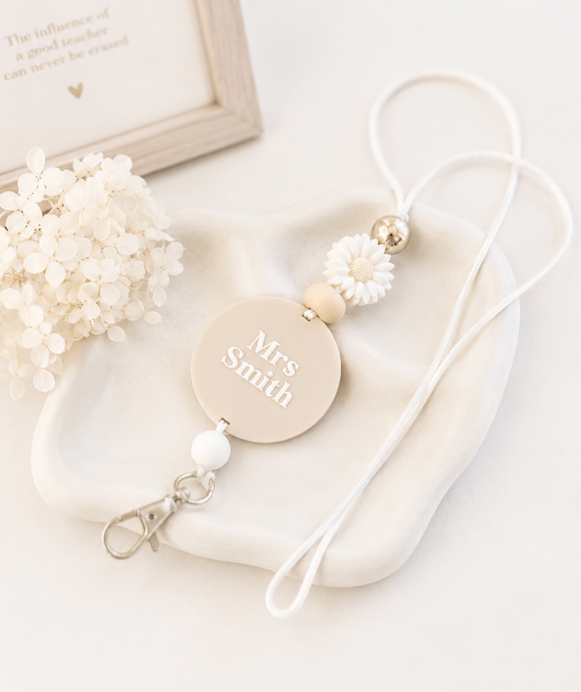 silicone flower lanyard