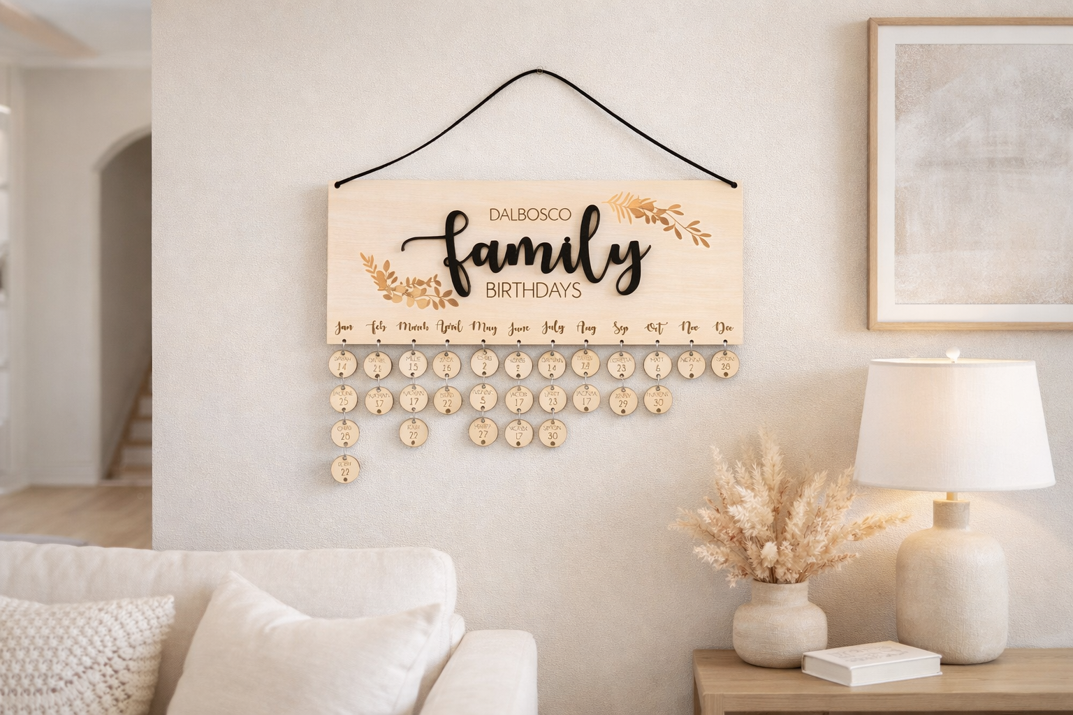 family birthday plaque design 2