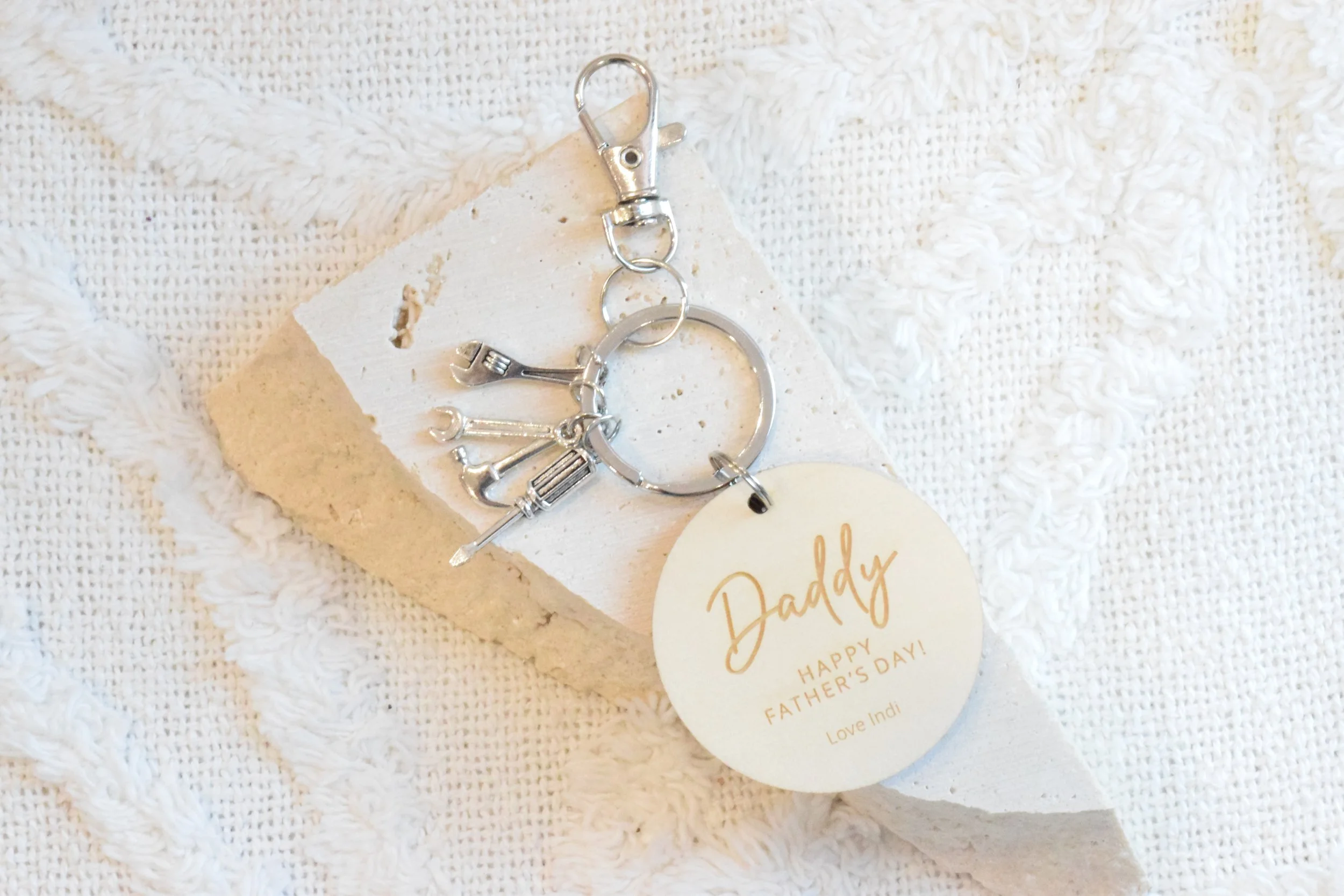 Keyring with tool tags