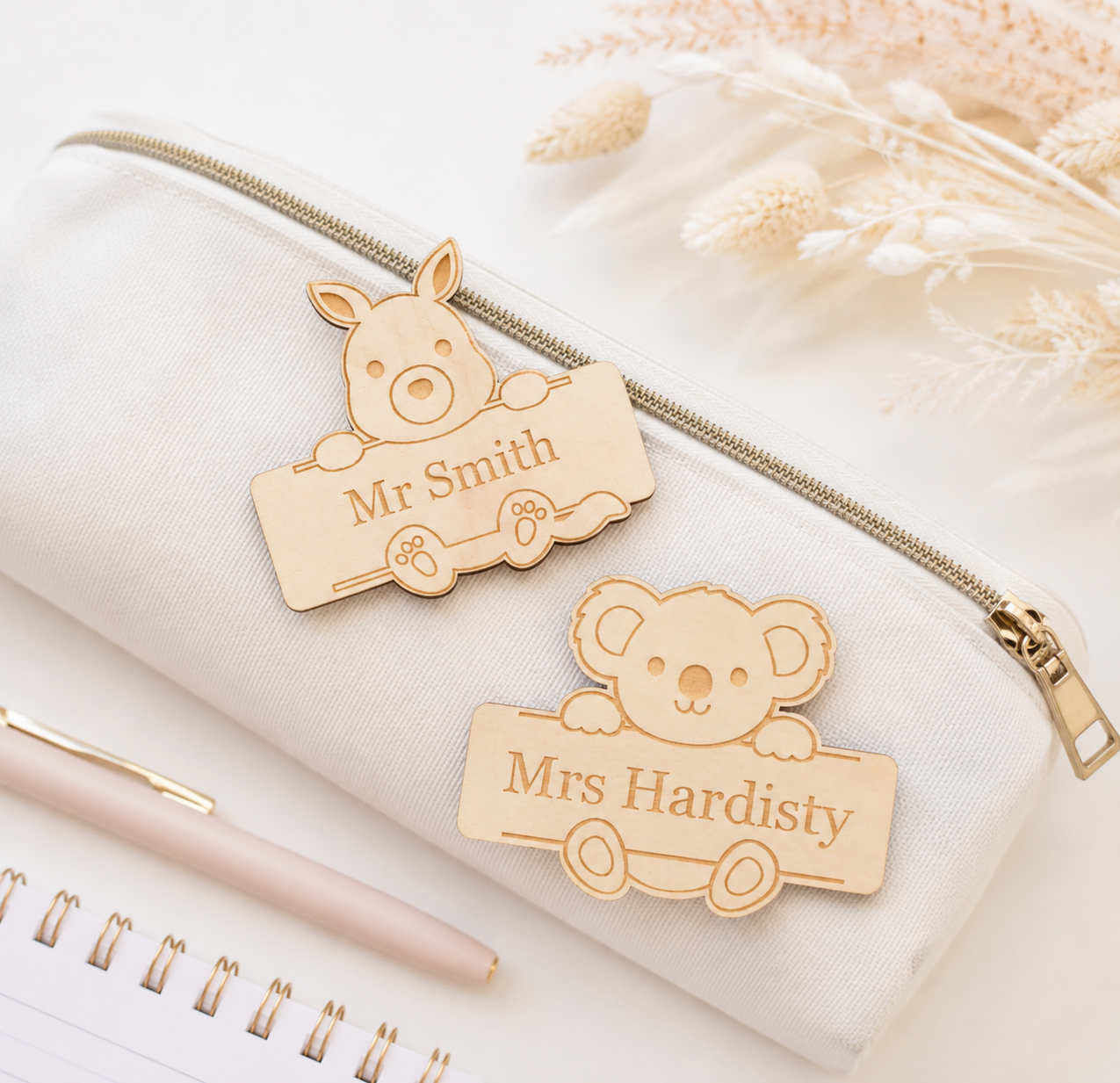 koala or kangaroo name badge