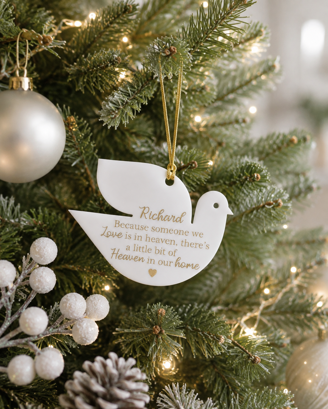 dove christmas oranament