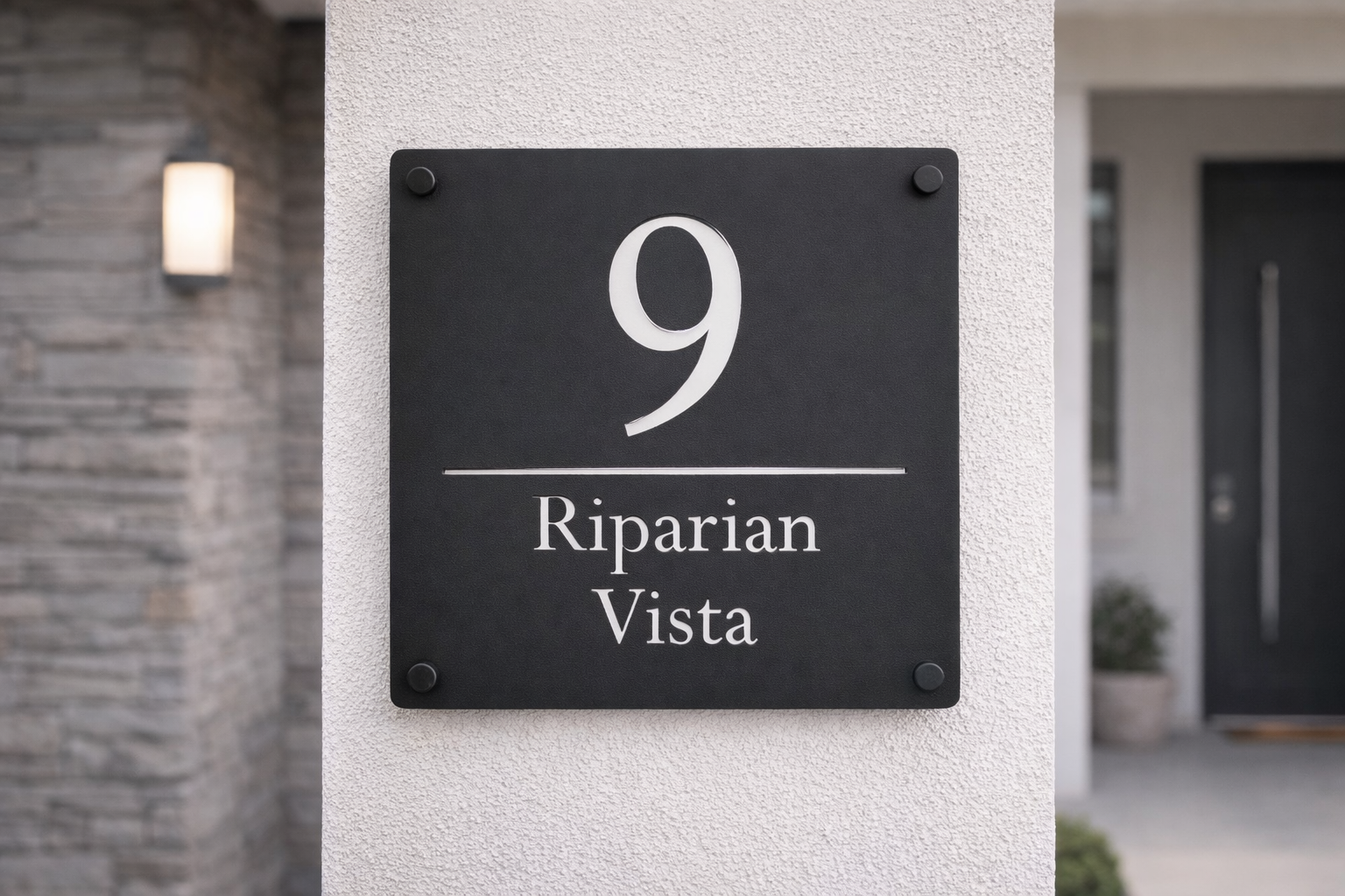 House plaque square 25x25cm