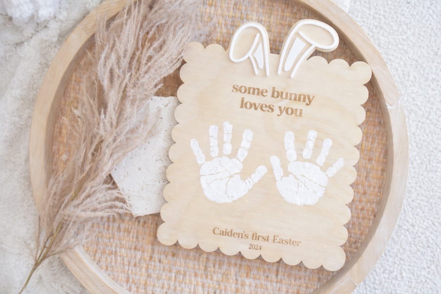 hand or foot print easter sign