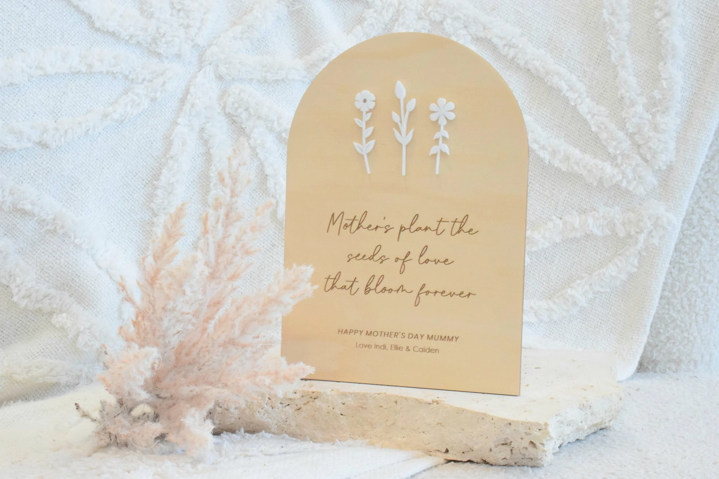 3 flower arch plaque