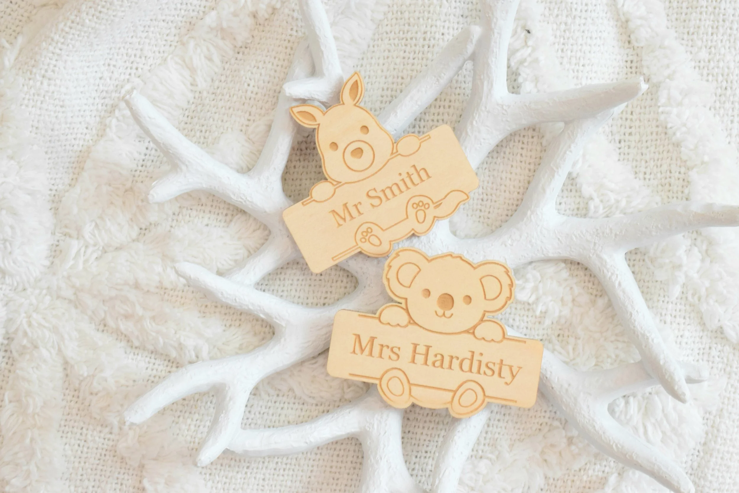 koala or kangaroo name badge