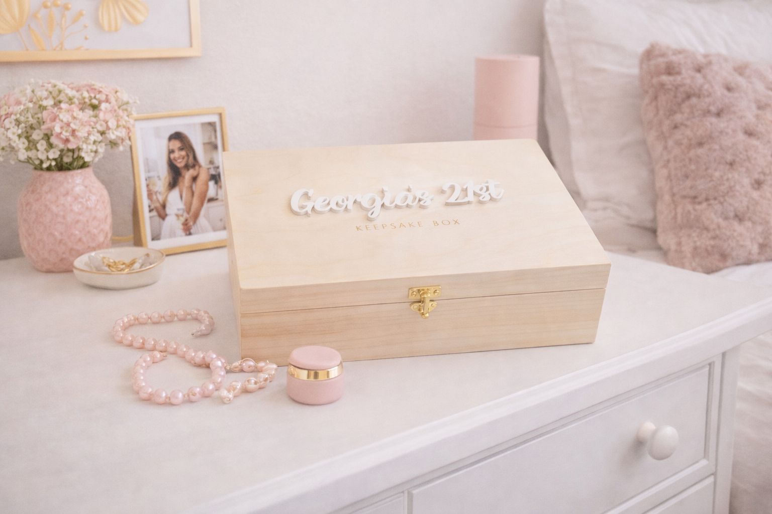 medium keepsake box hinge lid