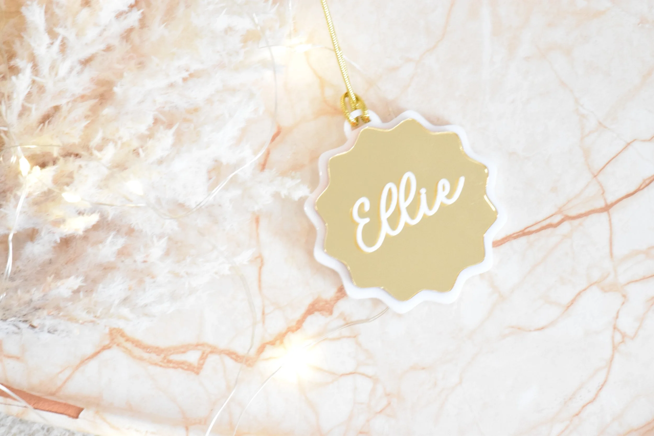 scalloped Christmas ornament