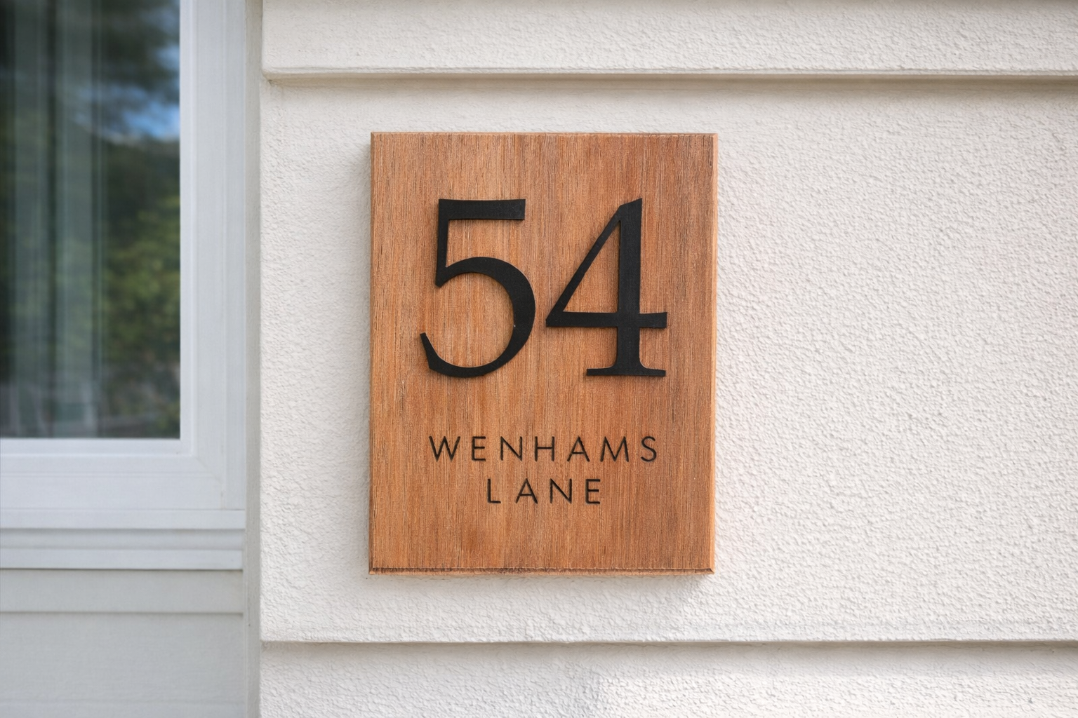 house number and street plaque