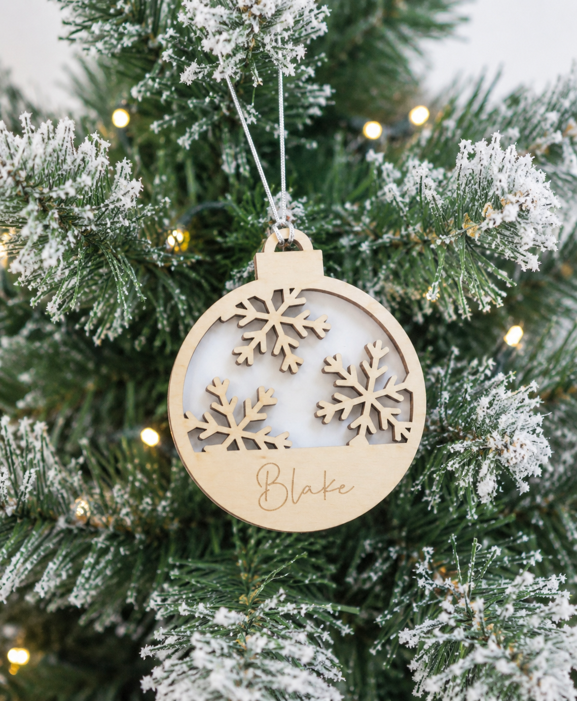 snowflake with backing Christmas deco 1