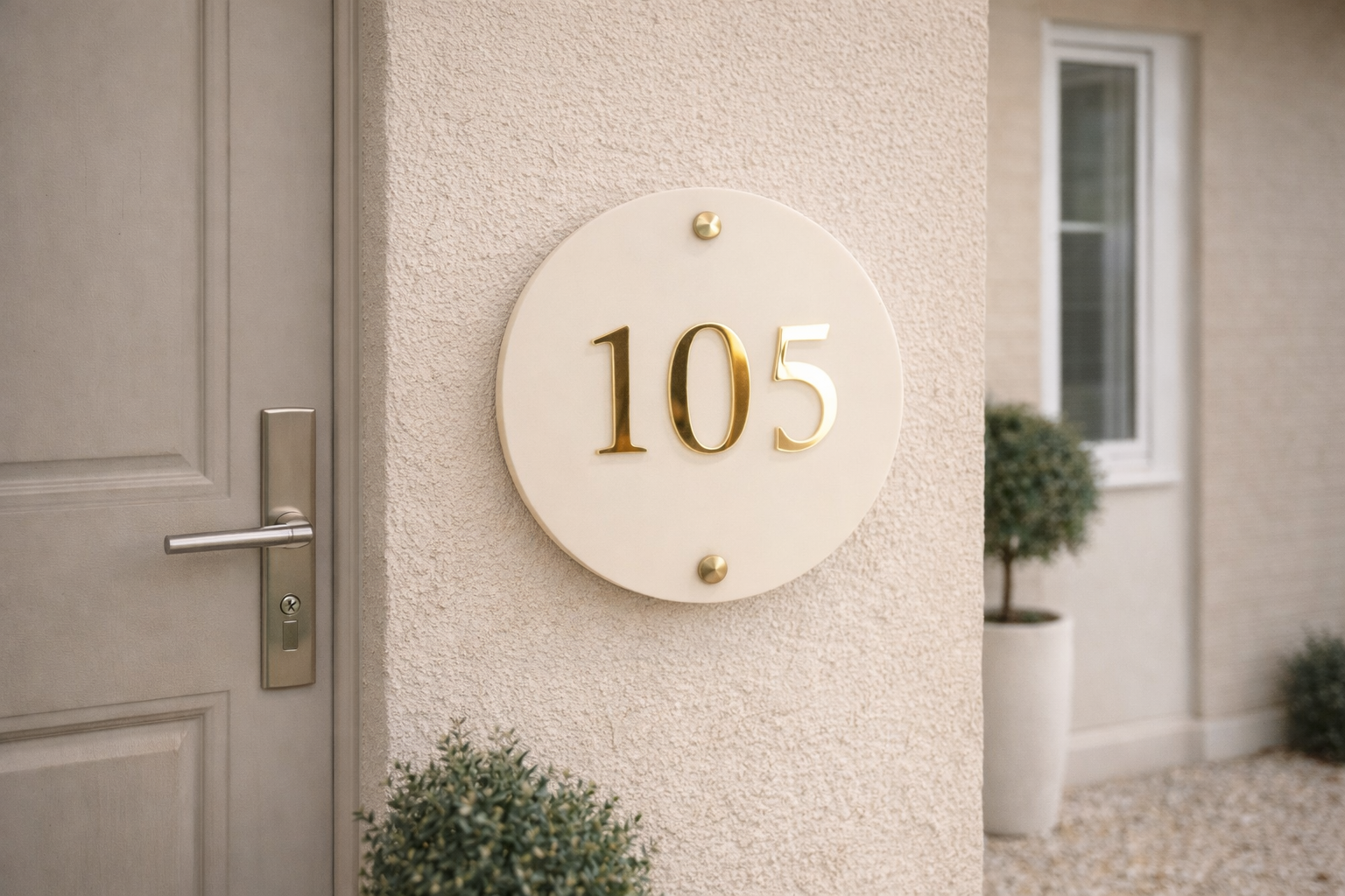 house plaque circle 18cm