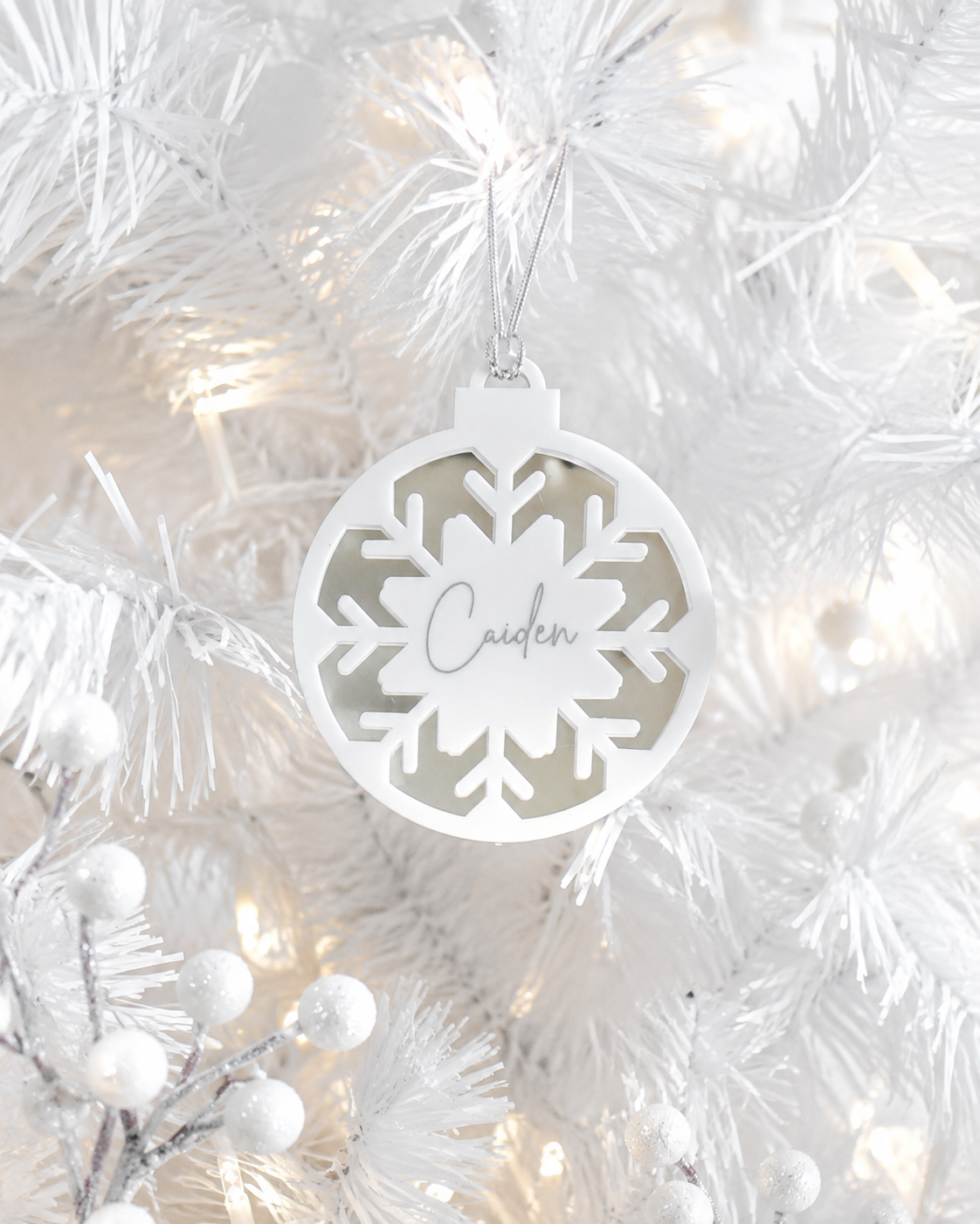 snowflake christmas deco with name 2