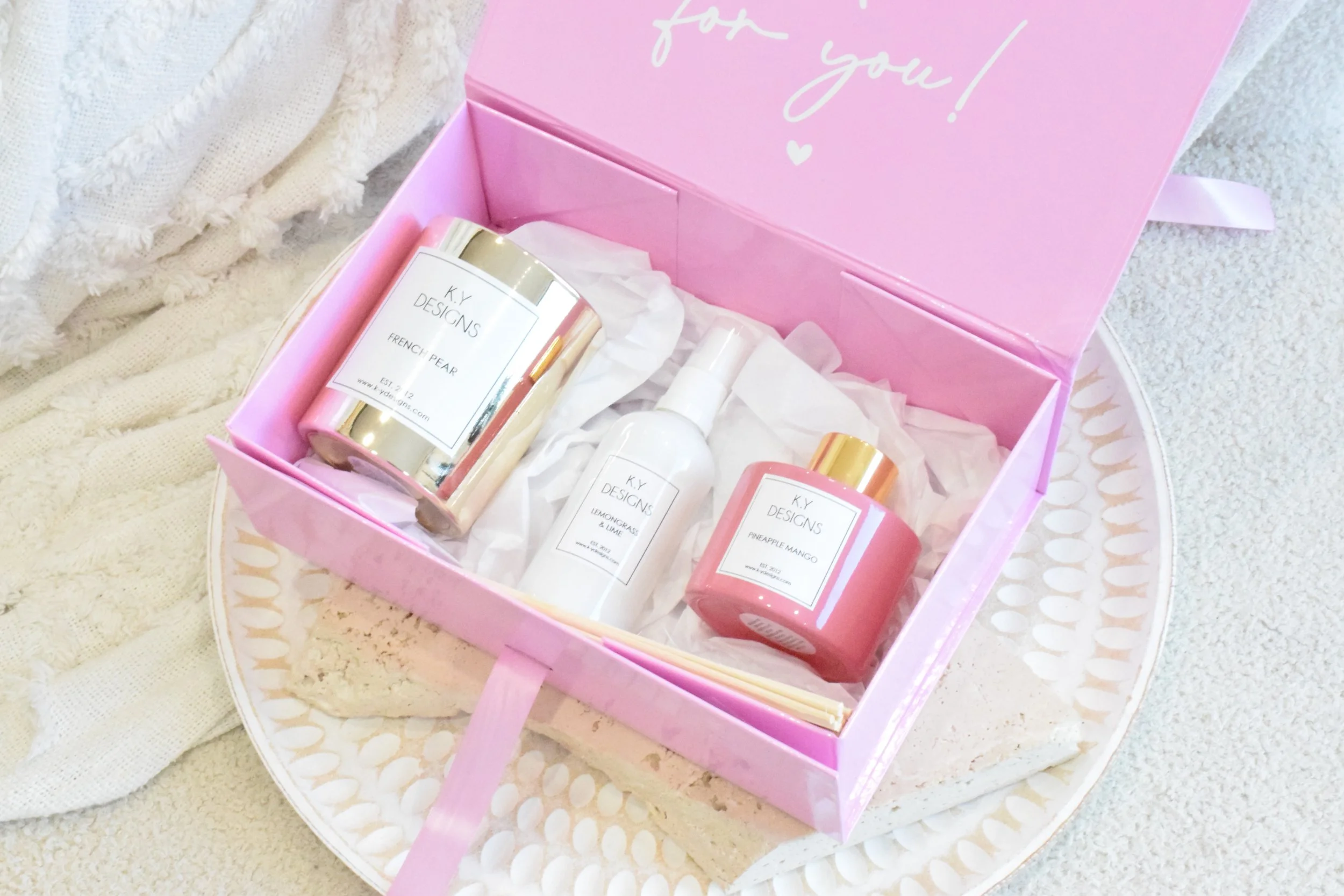 large pink gift box