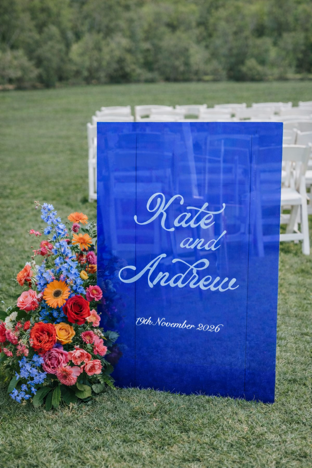 Transparent acrylic sign