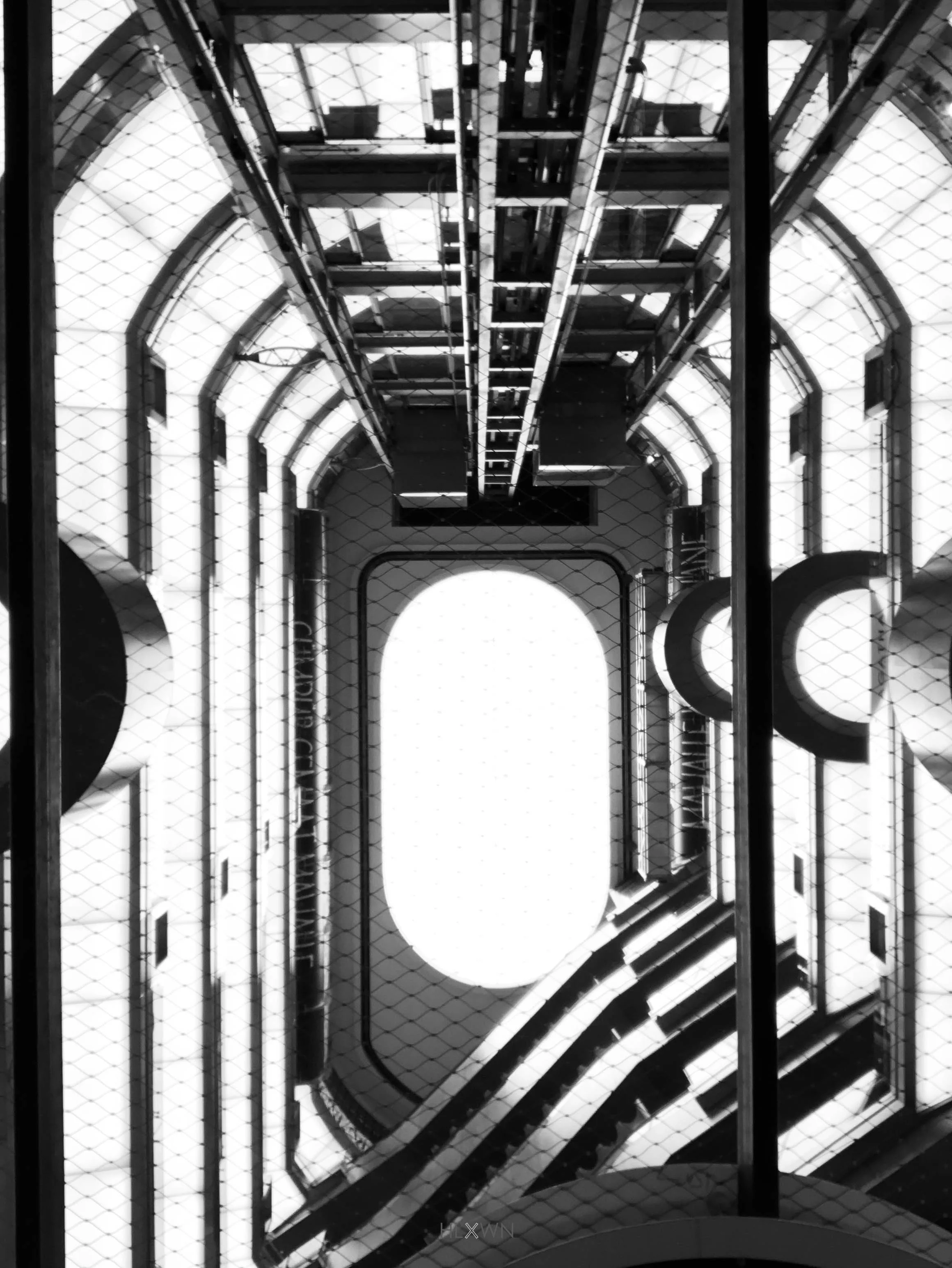 A seemingly futuristic-like atrium