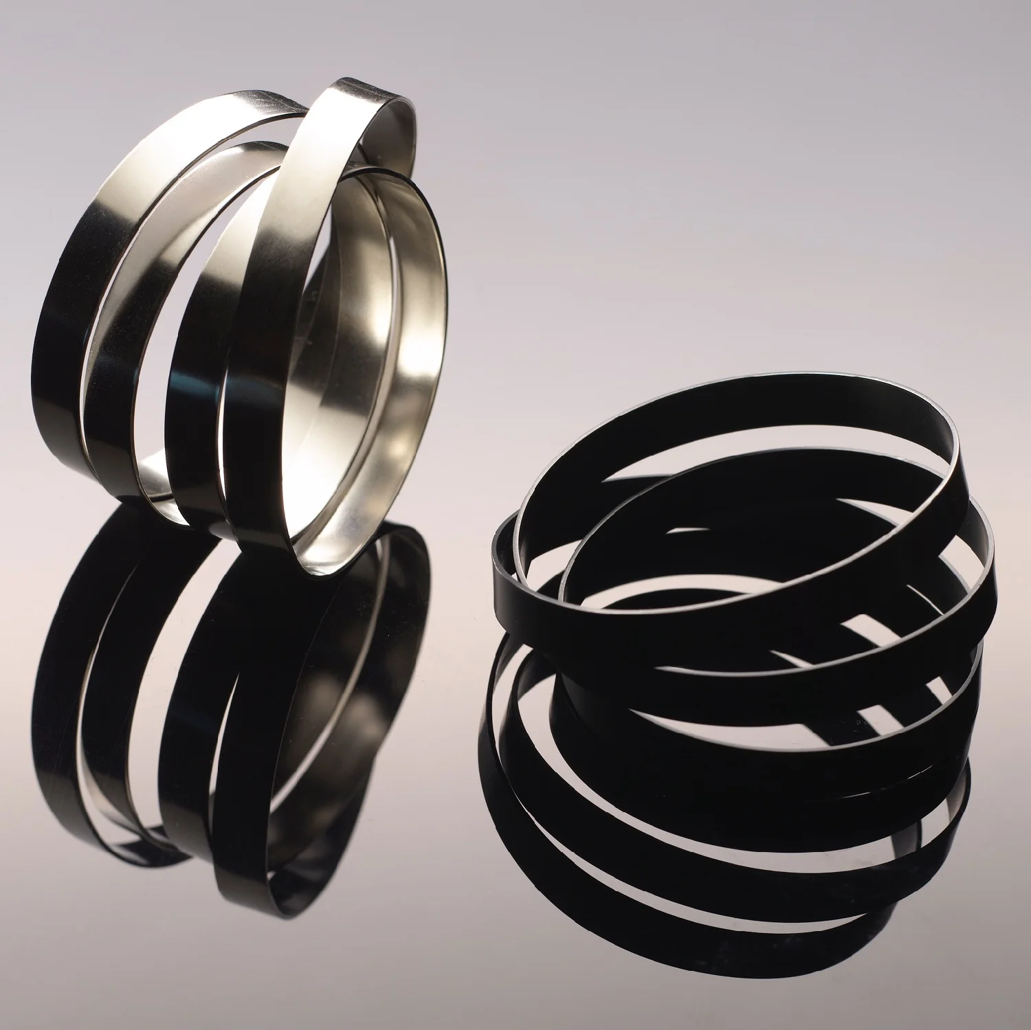 Energy Armbands . Sterling Silver, polished or oxidised. SIG