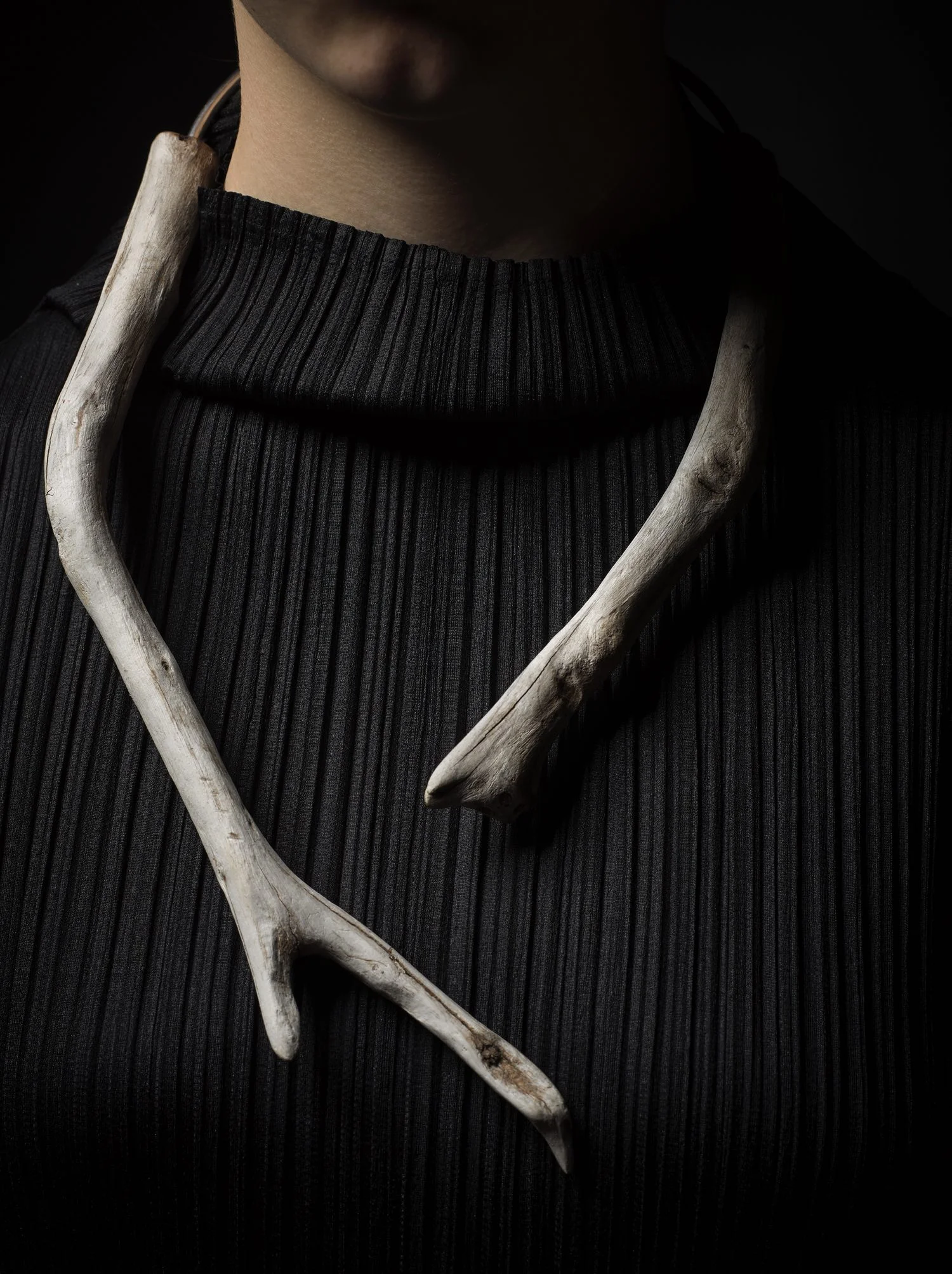Wilderness Hug Adrift . Tasmanian wilderness driftwood, sterling silver + nylon. OO/S