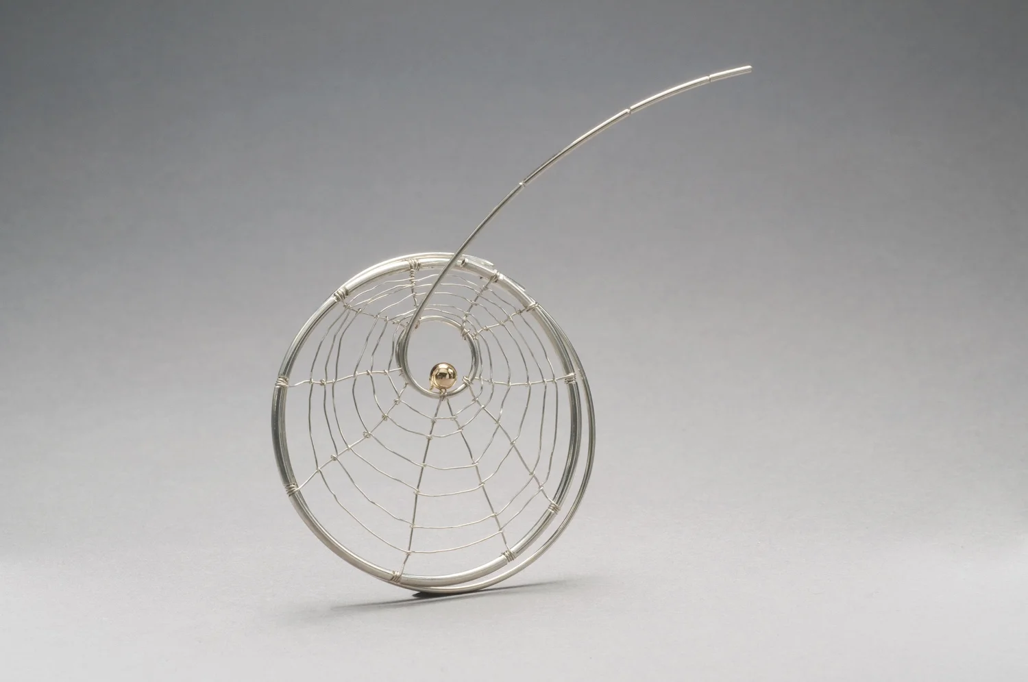 2011-2014 Tinker Tailor Soldier Sailor: 100 Women 100 Brooches 100 Stories. Artisan touring exhibition. Karrie Webb's Web in Sterling silver + 9ct gold. OO/A Image: Rod Buchholz