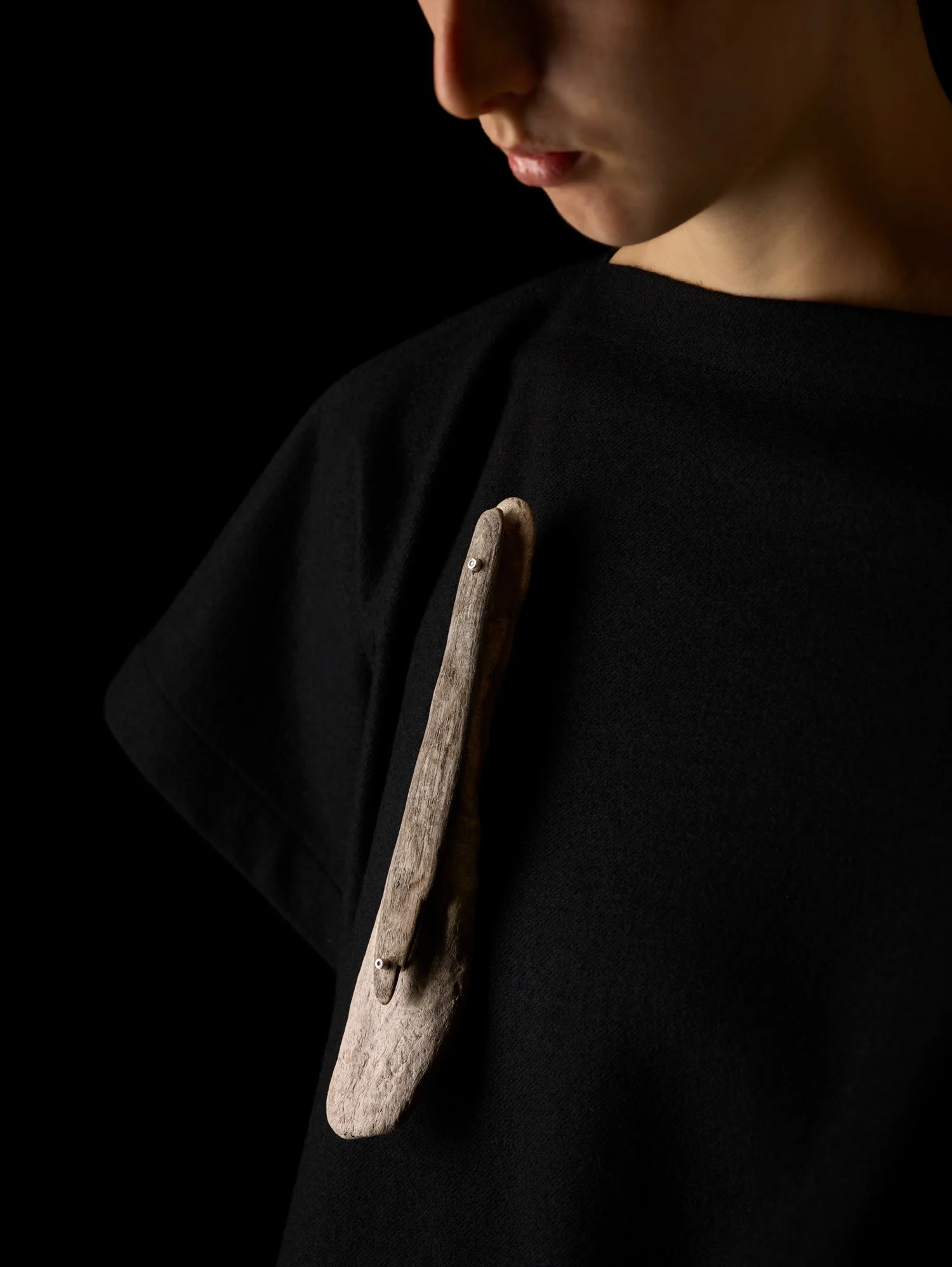 Paddle, Paddle Adrift pin . Tasmanian wilderness driftwood + sterling silver OO/A
