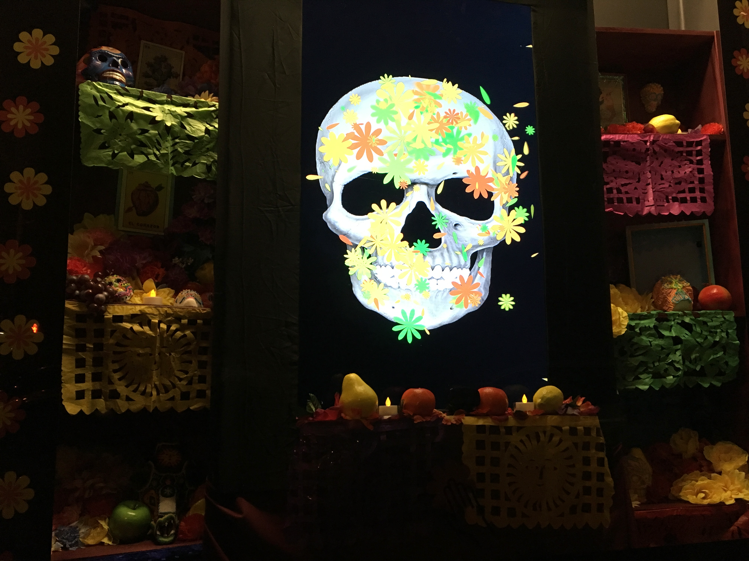 From skull to flowers.