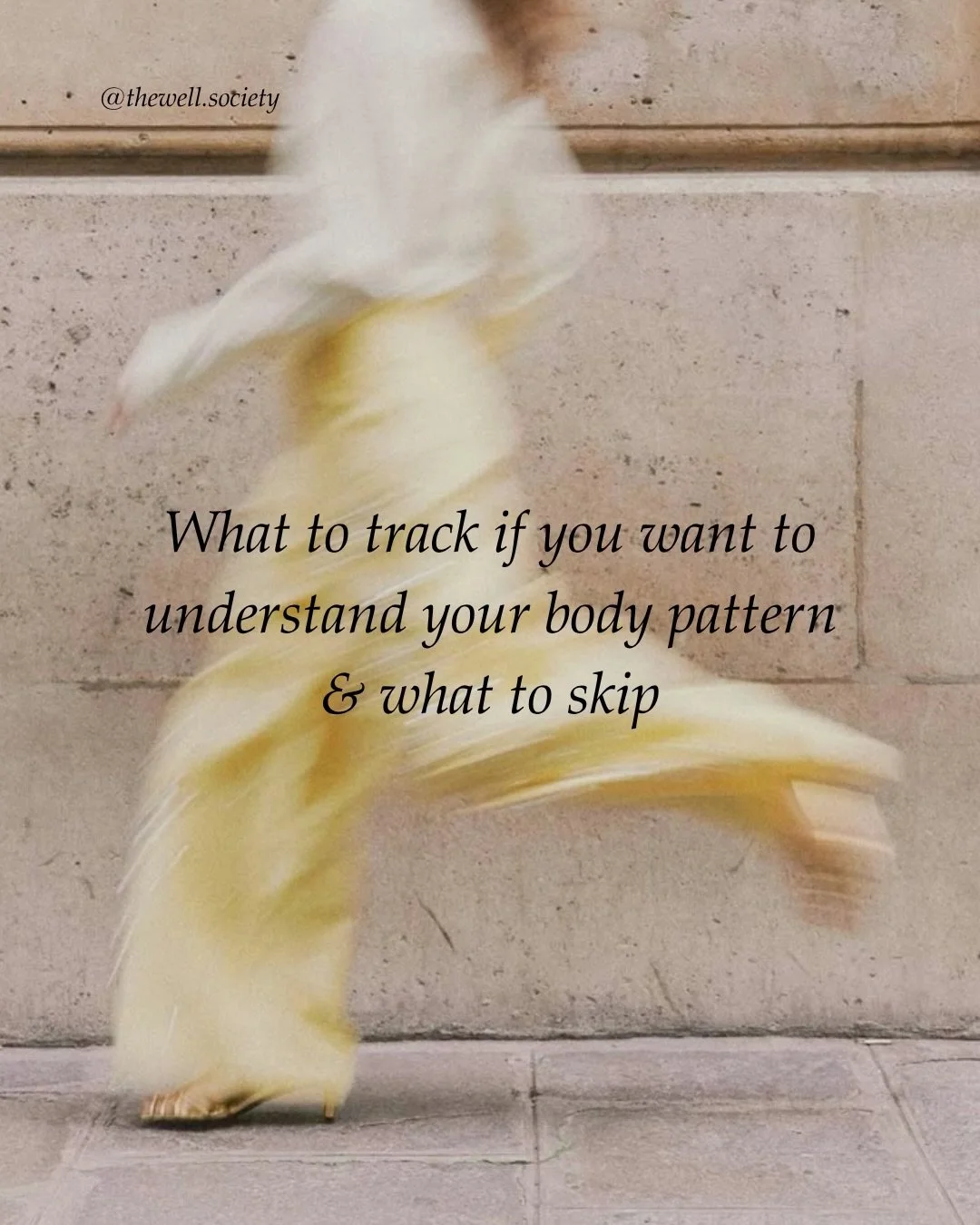 The tracking habits that reveal your pattern - and then ones just keeping you busy. 

#habits #wellness #body #health #track