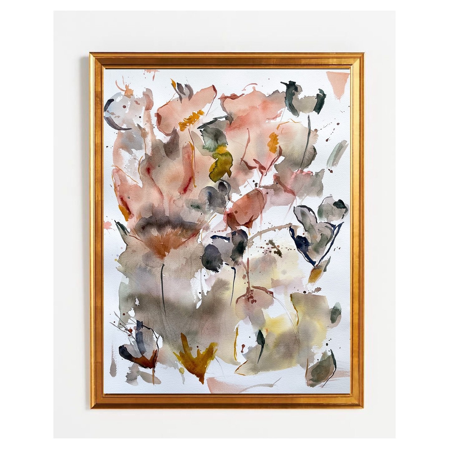November is halfway over. Snag &ldquo;November&rdquo; through @wellandwonder // acrylic on @archespapers and a celebration of all the beautiful dying things and autumn light outside