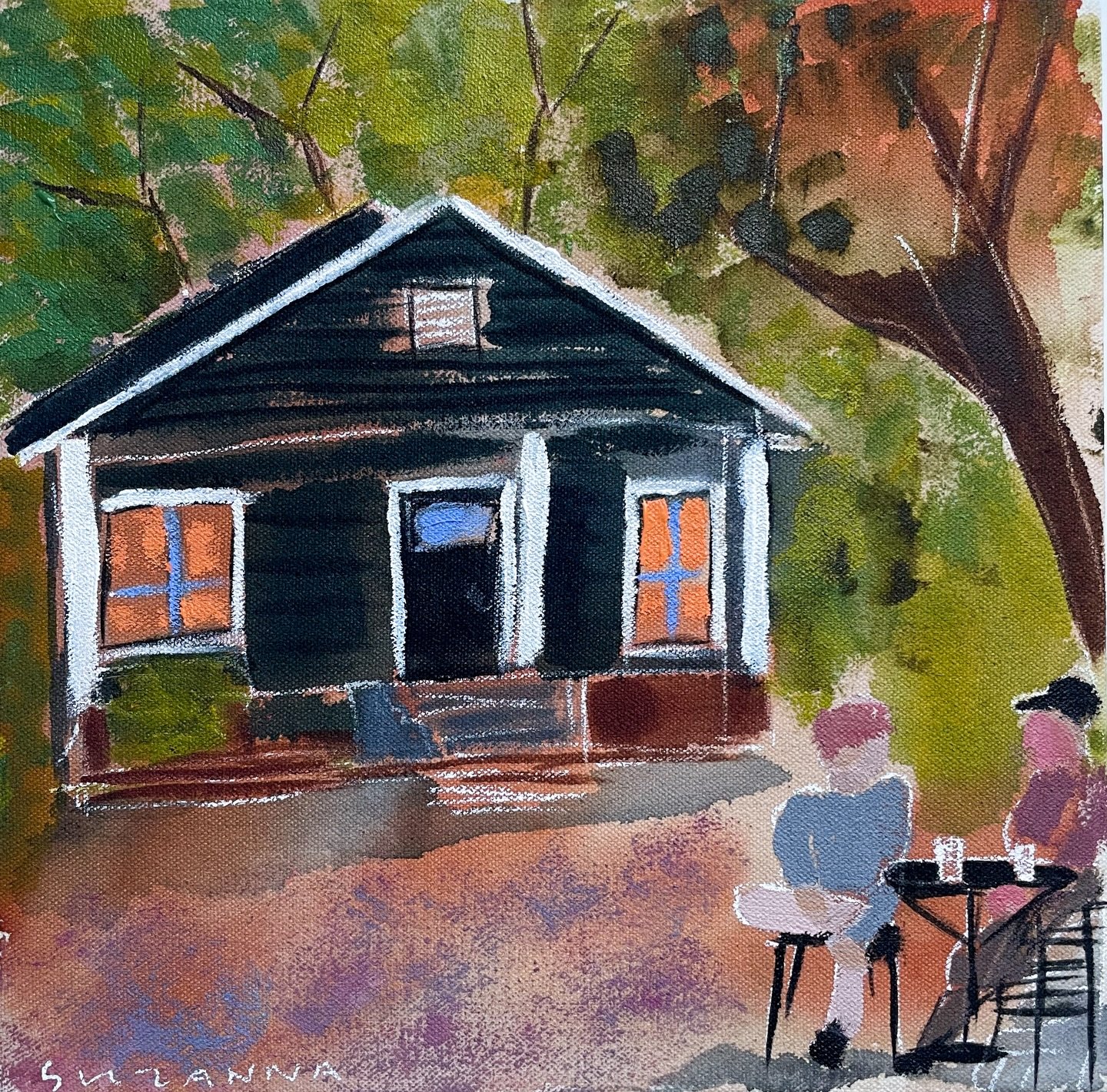 Just listed two travelscapes! From Woodstock, GA and West Palm Beach, FL. Coffee or cycling, take your pick and I will take your pic (sorry)

#travelpaintings #westpalmbeach #woodstock #impressionistart