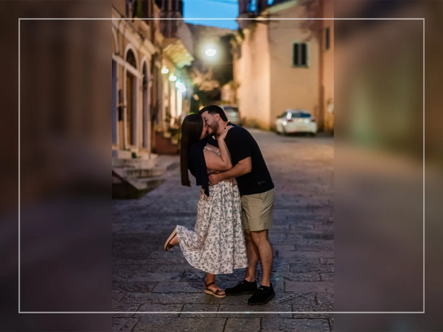 A couple photography session in Old Corfu Town, Greece