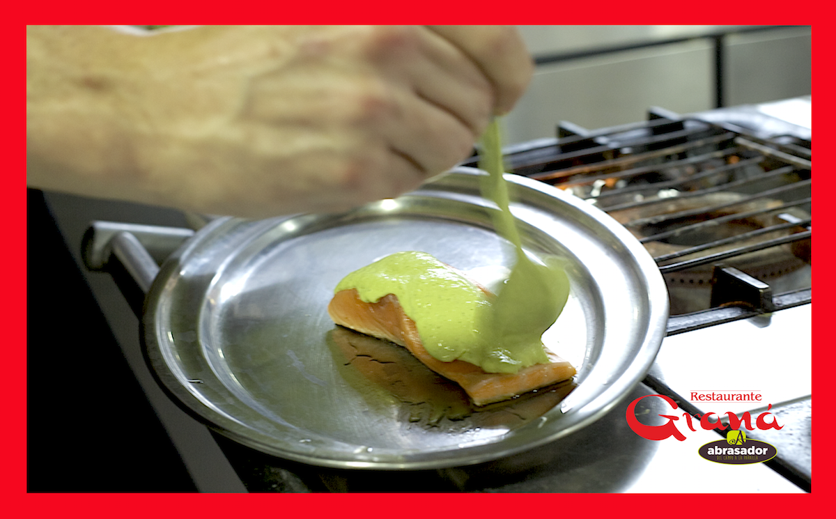 Salmón escocés en el Restaurante Graná Abrasador
