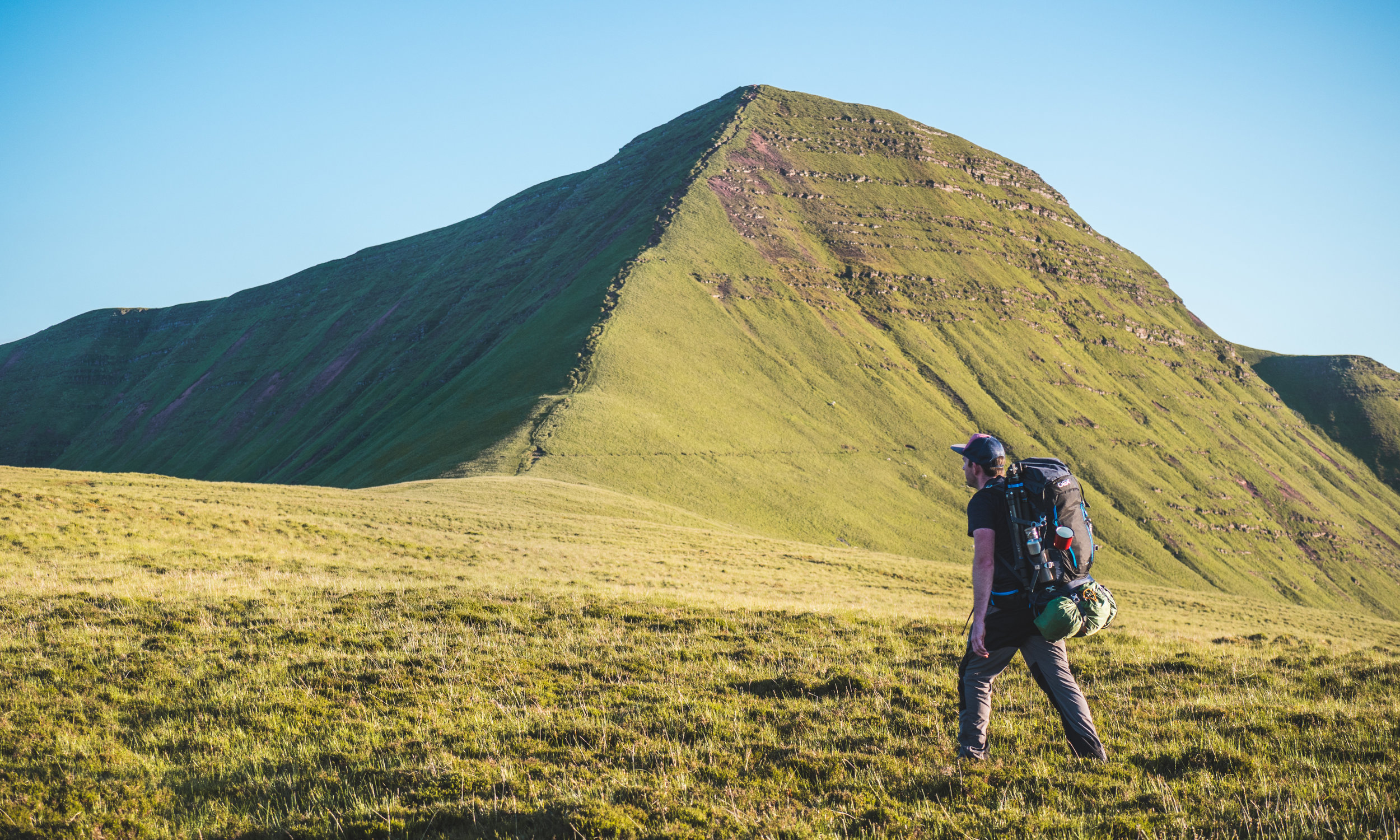 Hiking up to the top of Cribyn